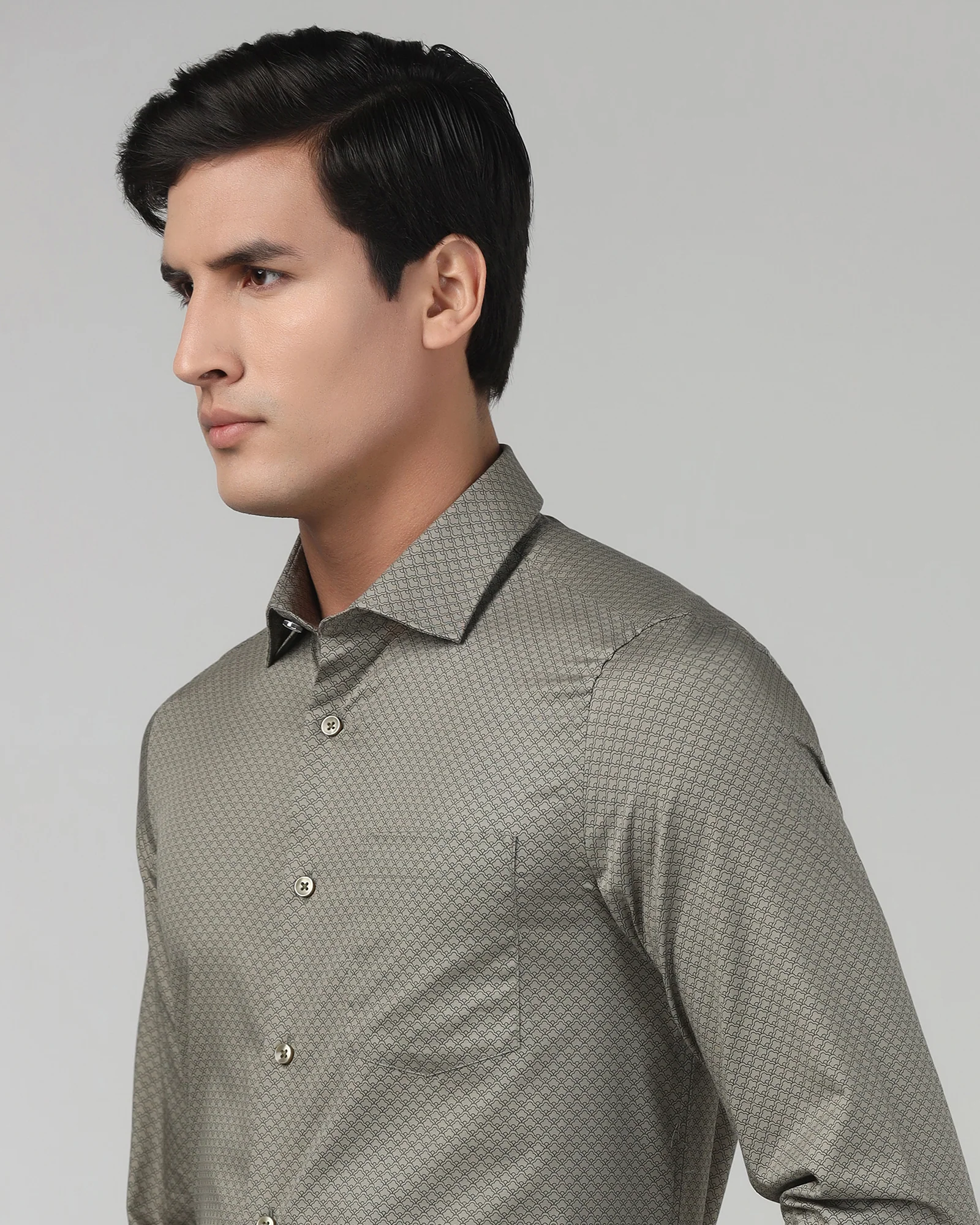 Green Printed Shirt - Alfonzo - Image 4