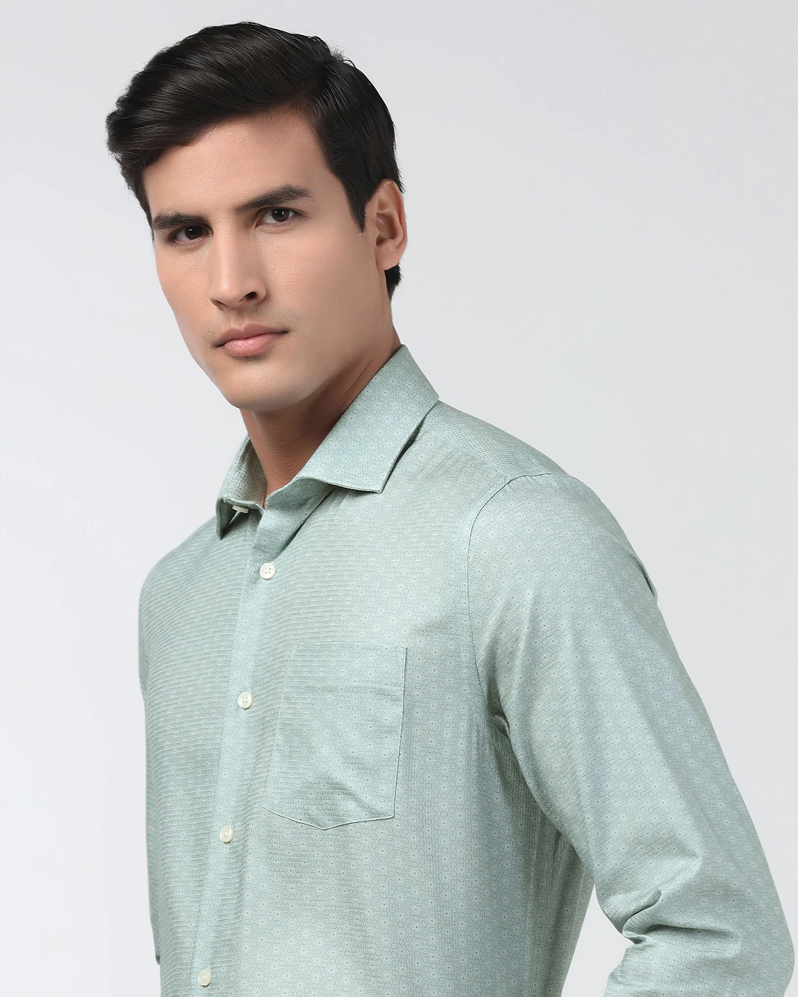 Green Printed Shirt - Anise - Image 4