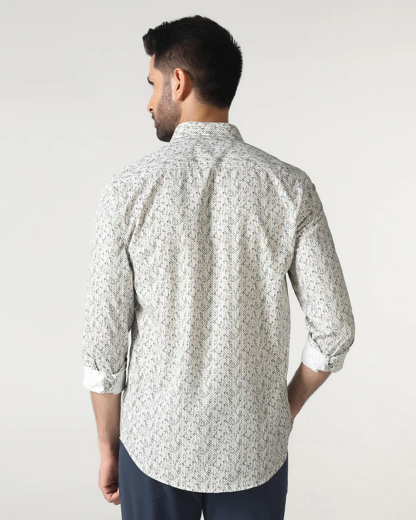 Green Printed Shirt - Emeric - Image 2