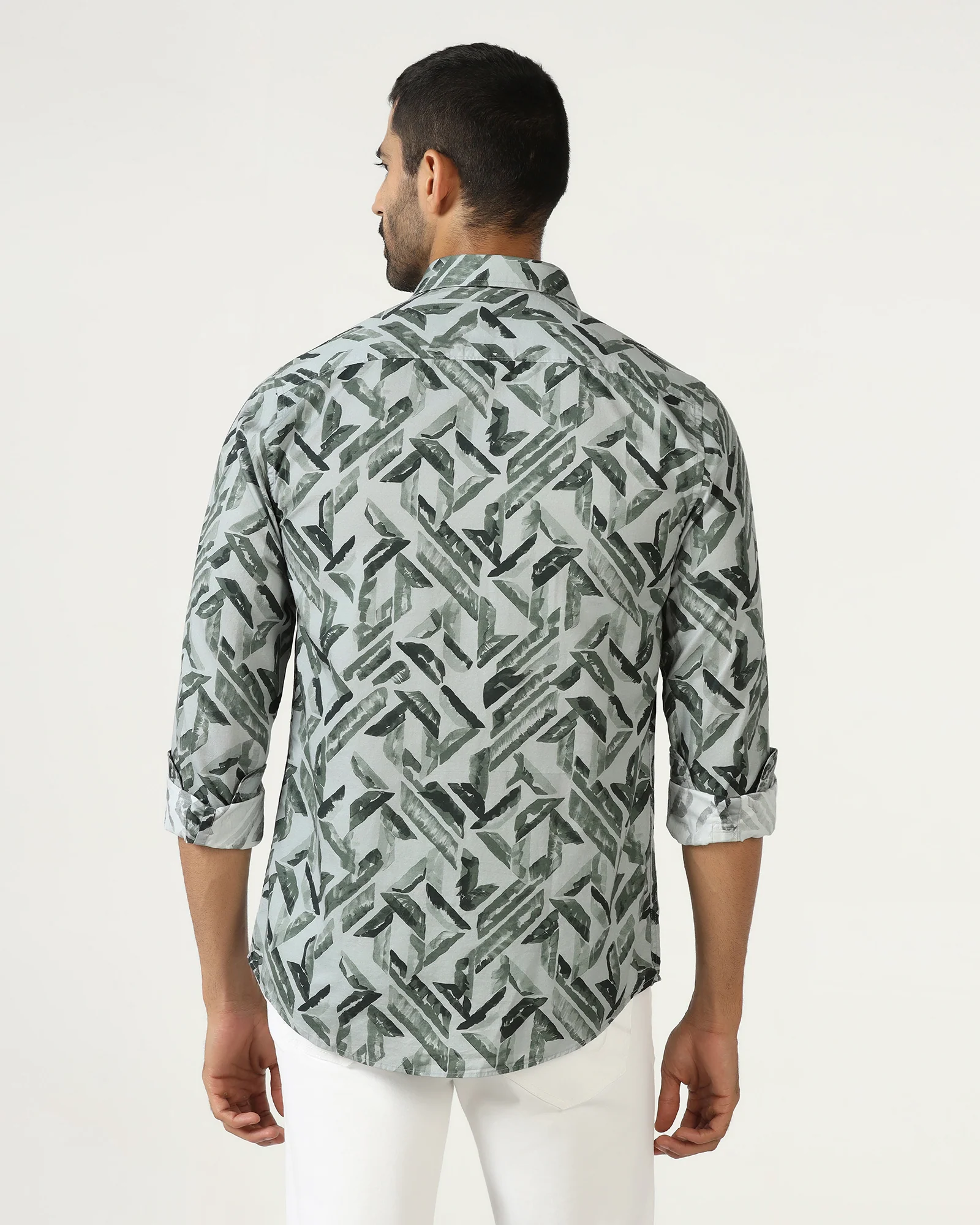 Green Printed Shirt - Volmer - Image 2