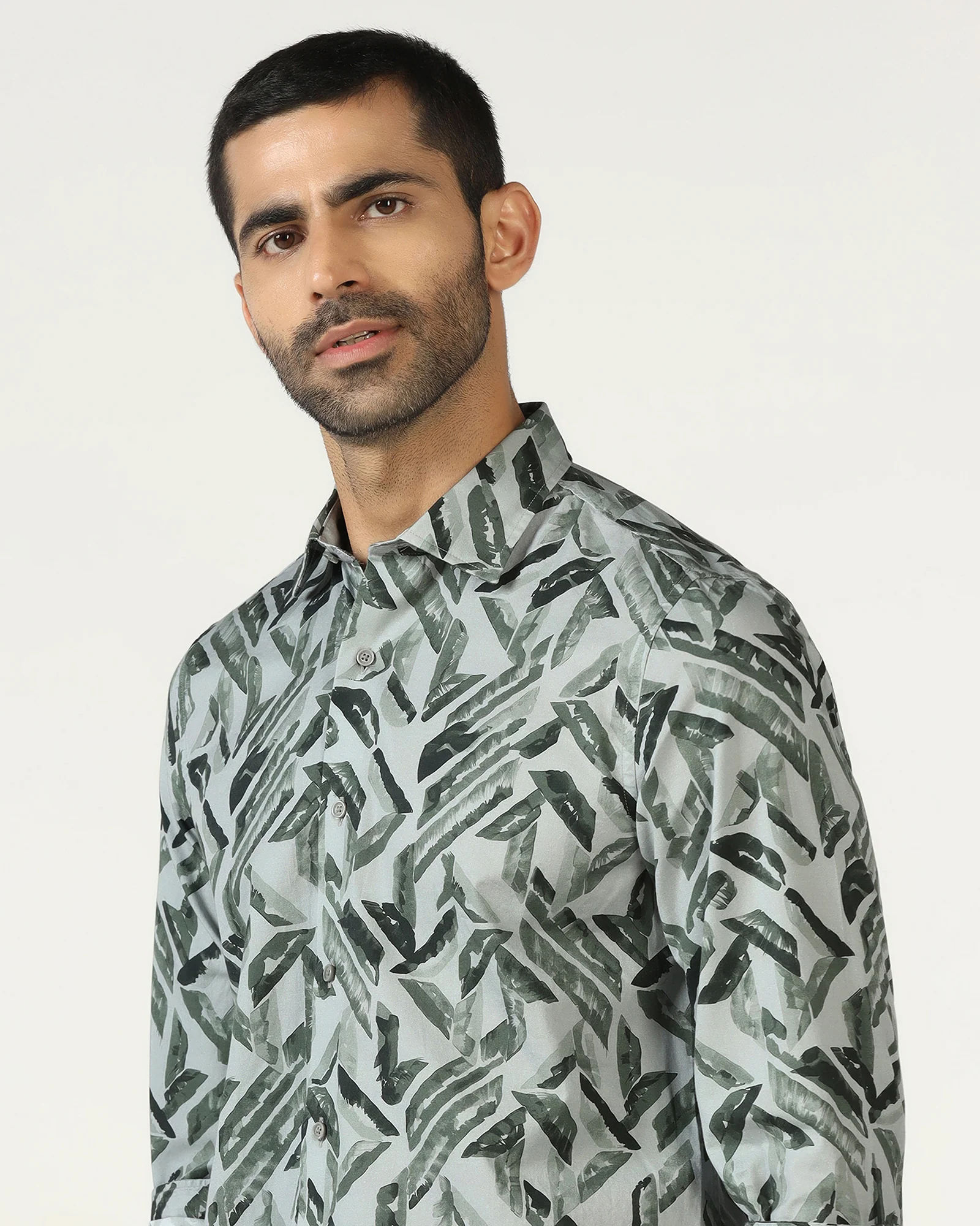 Green Printed Shirt - Volmer - Image 4