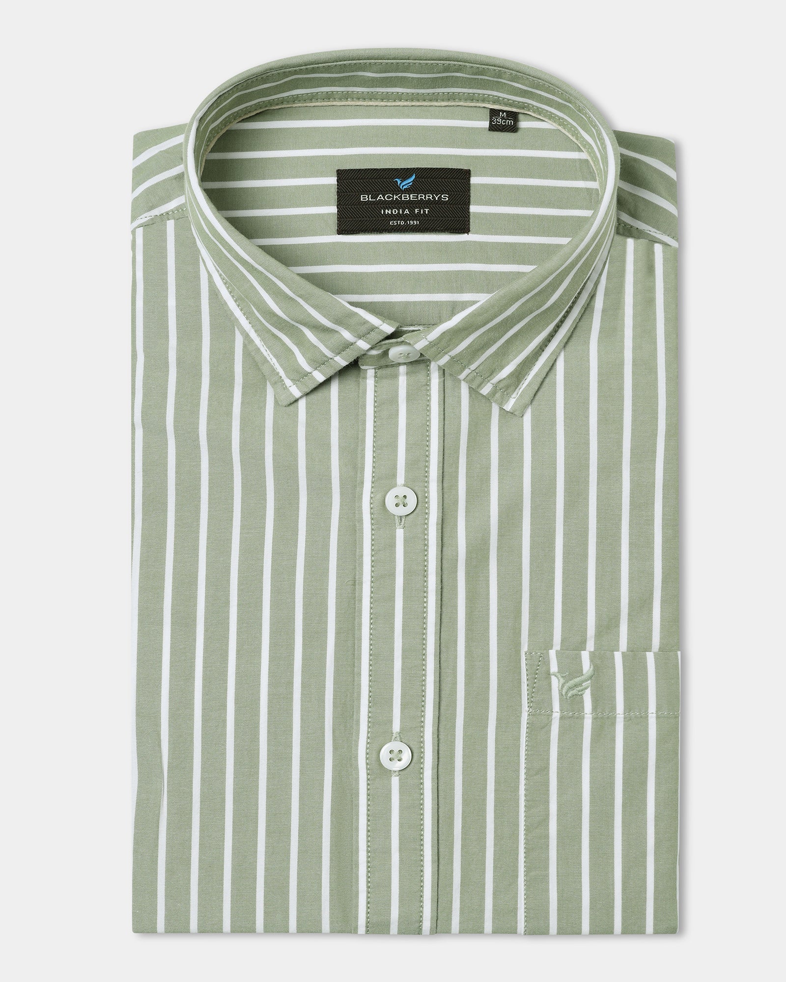Green Stripe Shirt - Hamber - Image 5