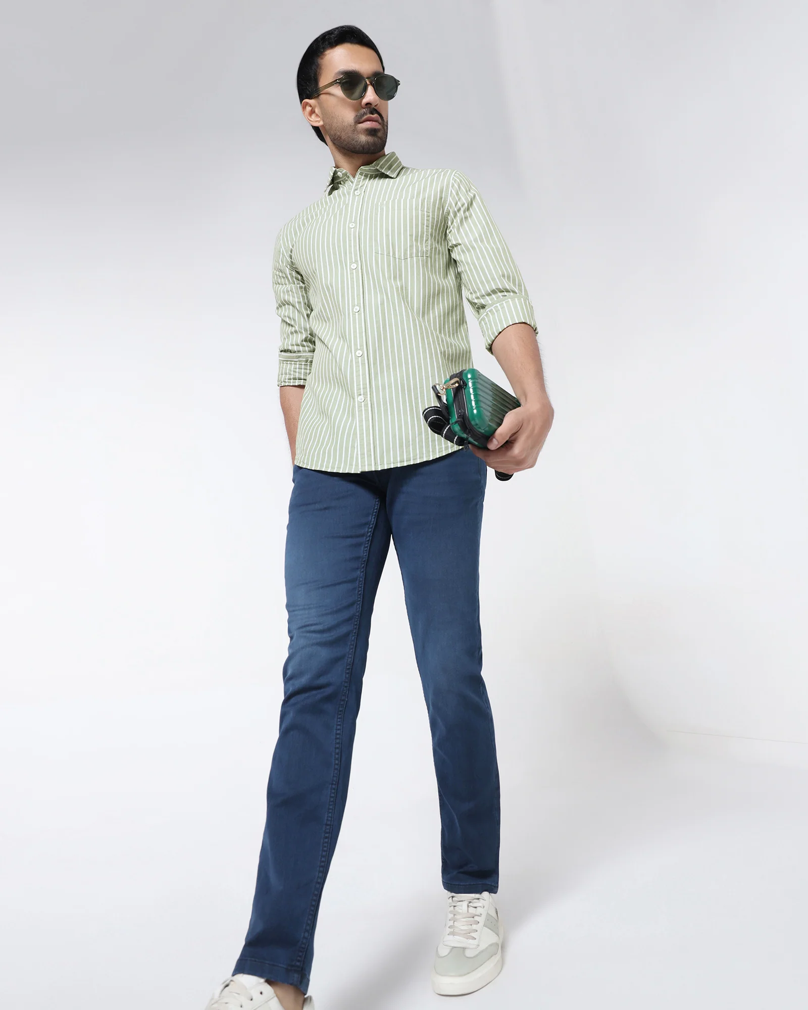 Green Stripe Shirt - Hamber - Image 8