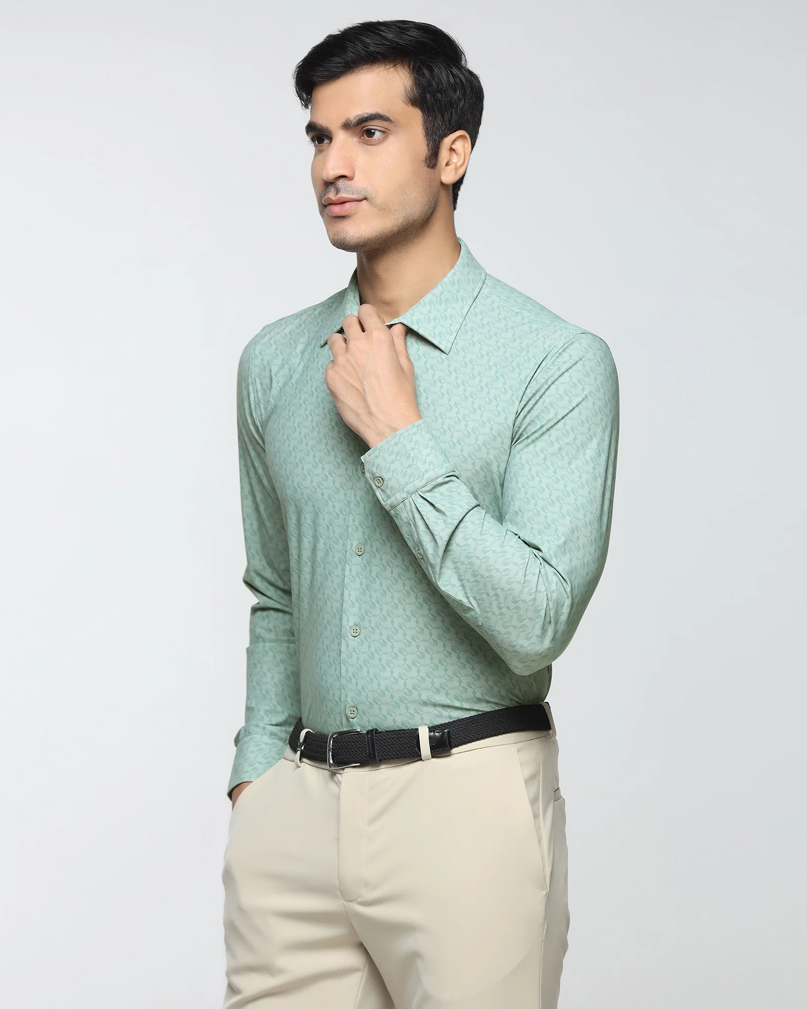 Green TechPro Printed Shirt - Graph - Image 4