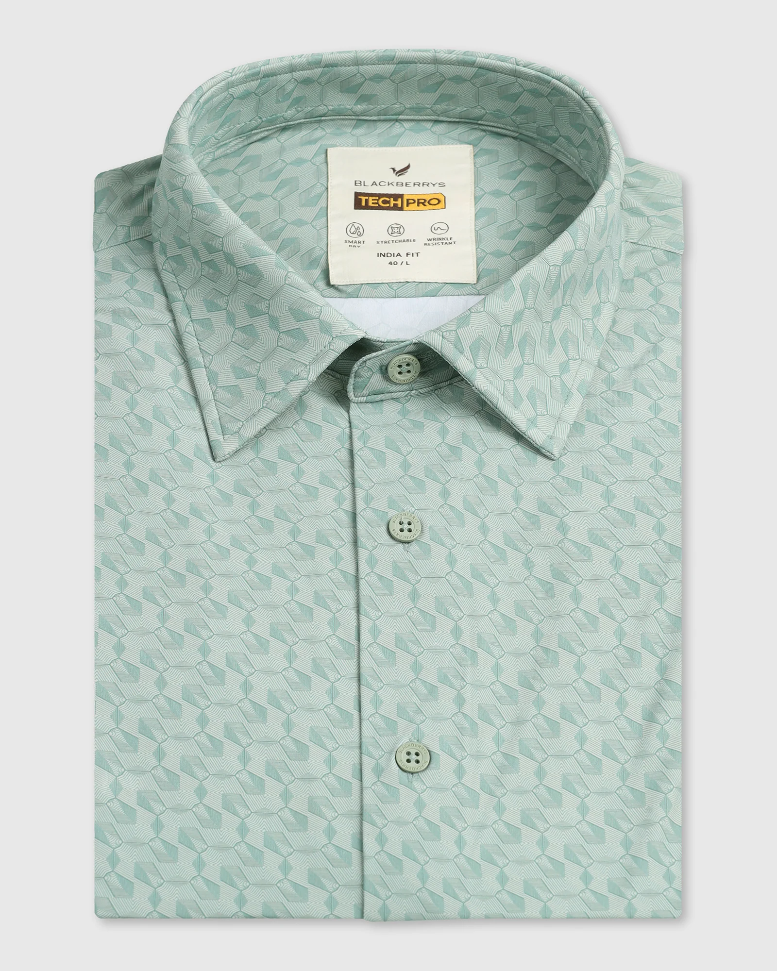 Green TechPro Printed Shirt - Graph - Image 5