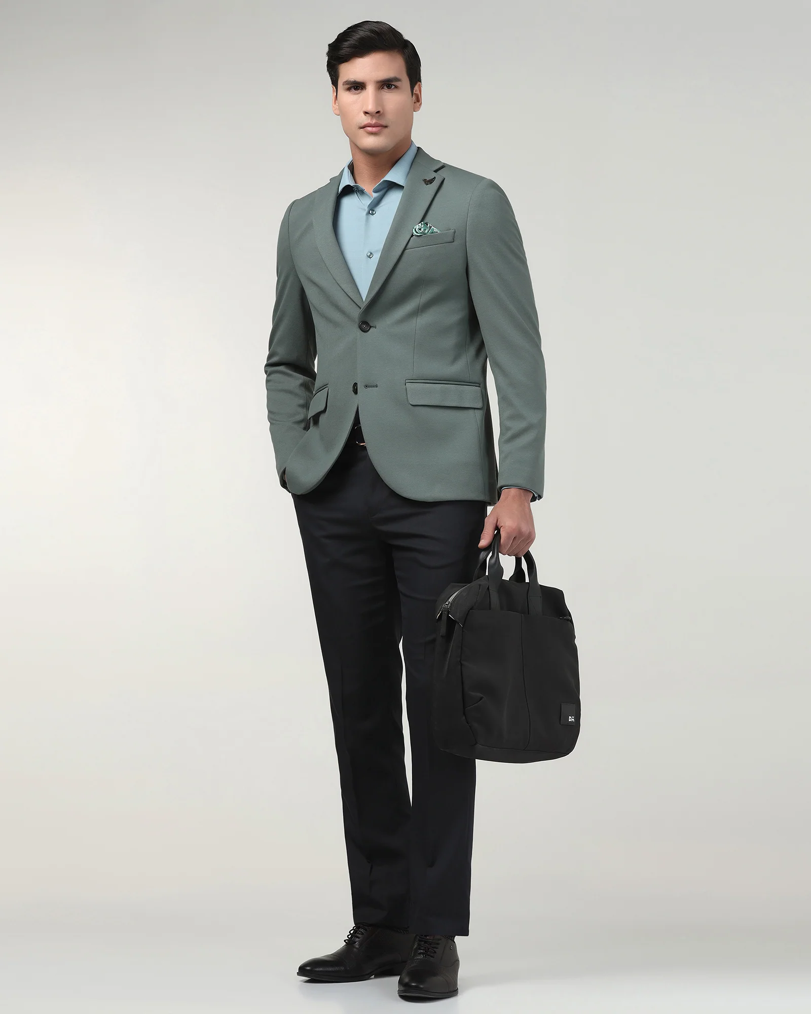 Green Textured Blazer - Lionel - Image 7