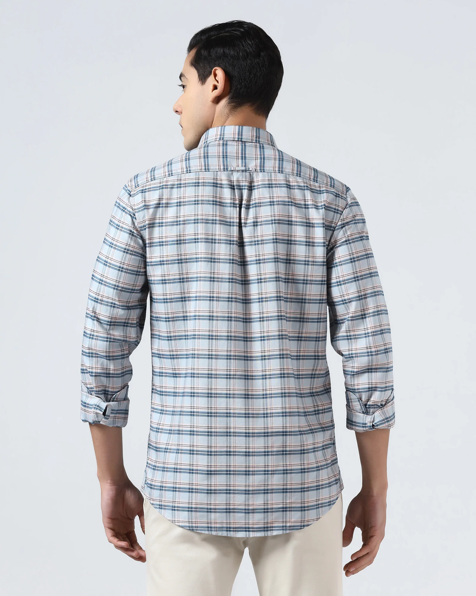 Grey Check Shirt - Valento - Image 2