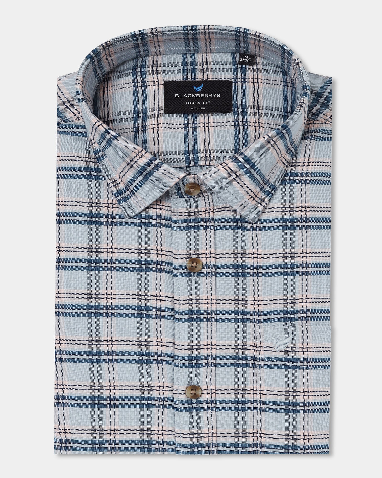 Grey Check Shirt - Valento - Image 5