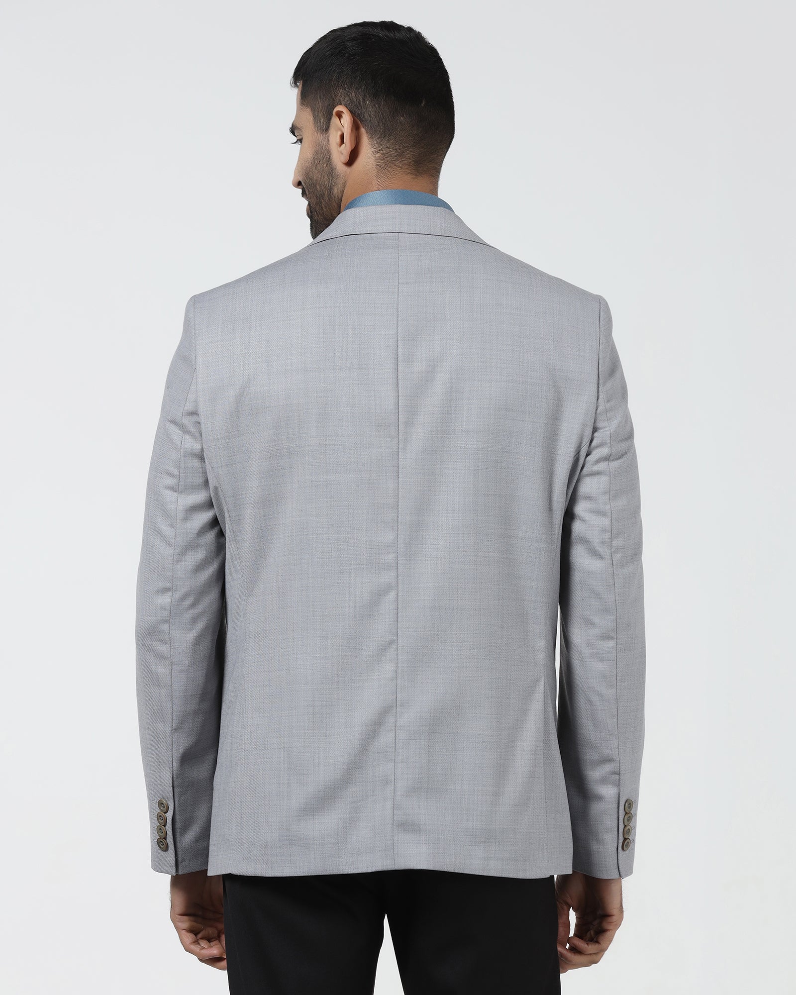 Grey Luxe Solid Blazer - Randal - Image 2