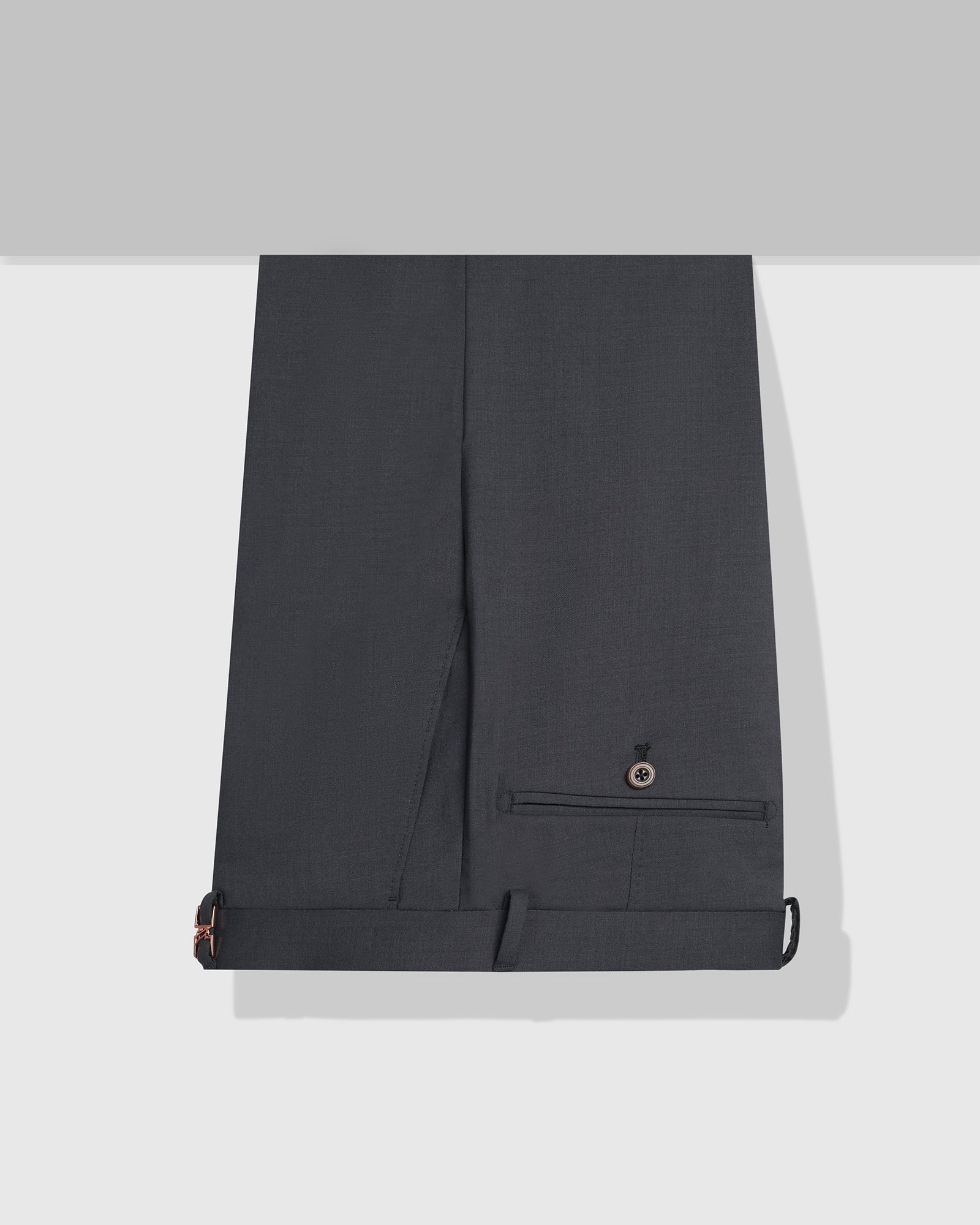 Grey Luxe Solid Trouser - Meter - Image 5