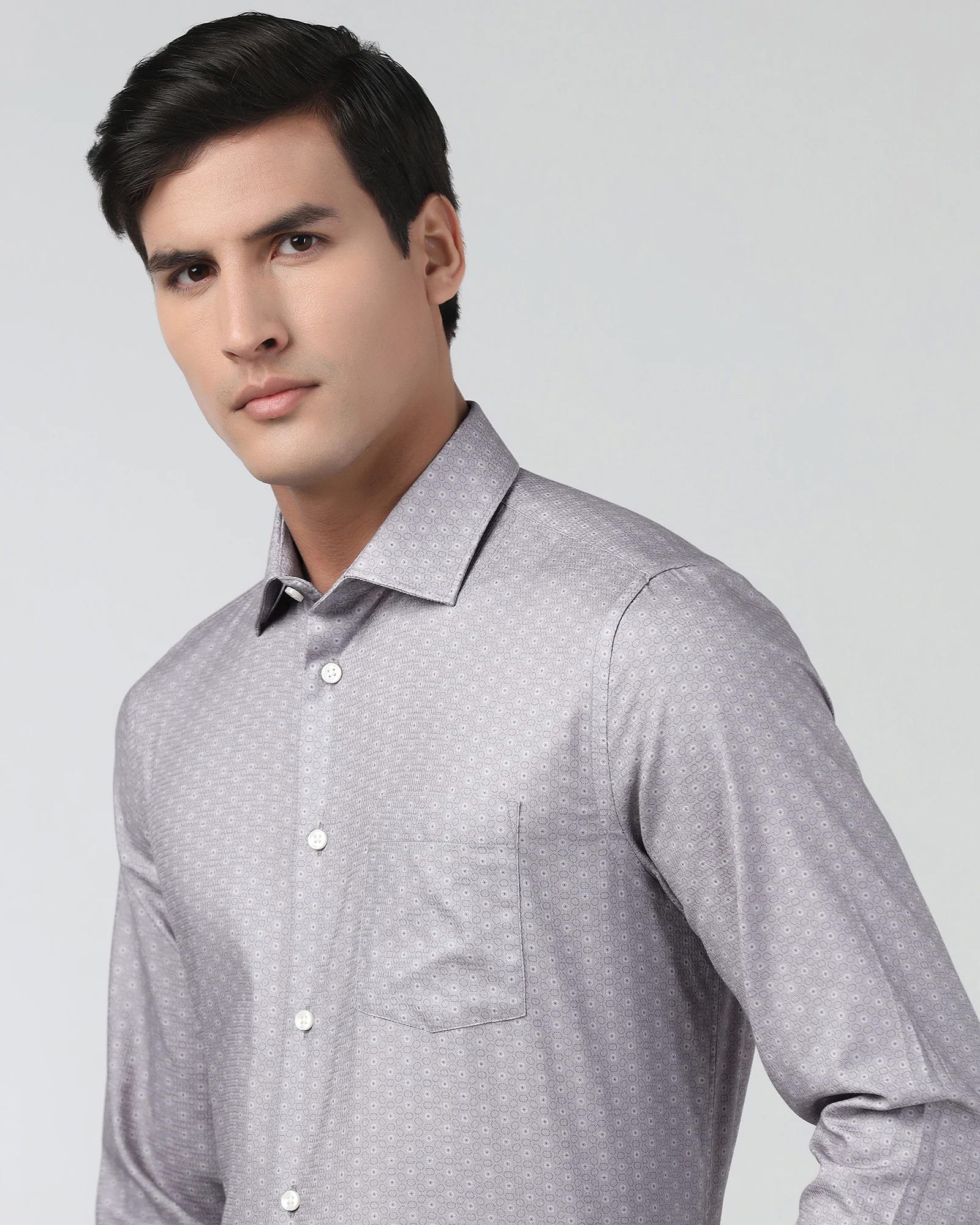 Grey Printed Shirt - Anise - Image 4