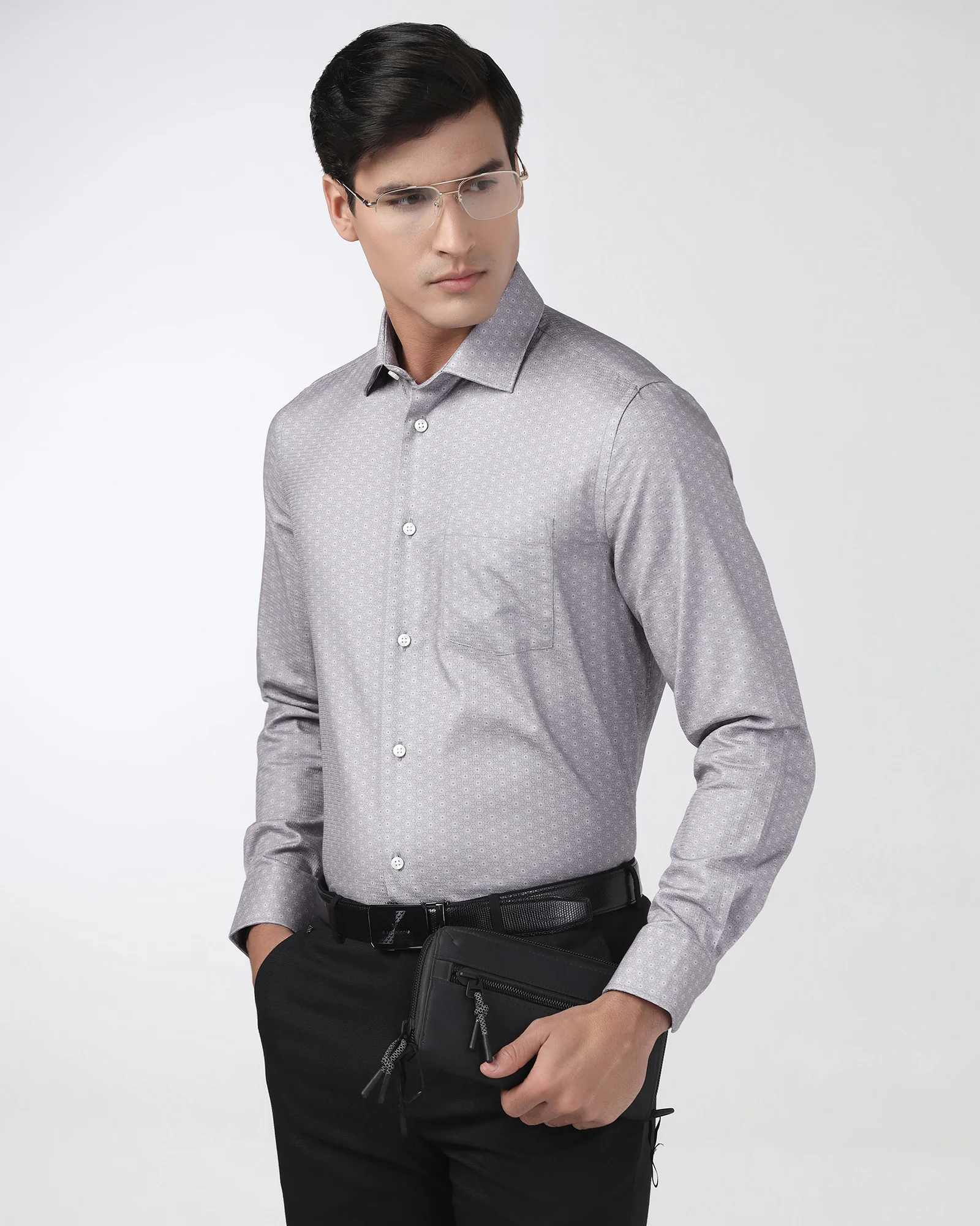 Grey Printed Shirt - Anise - Image 7