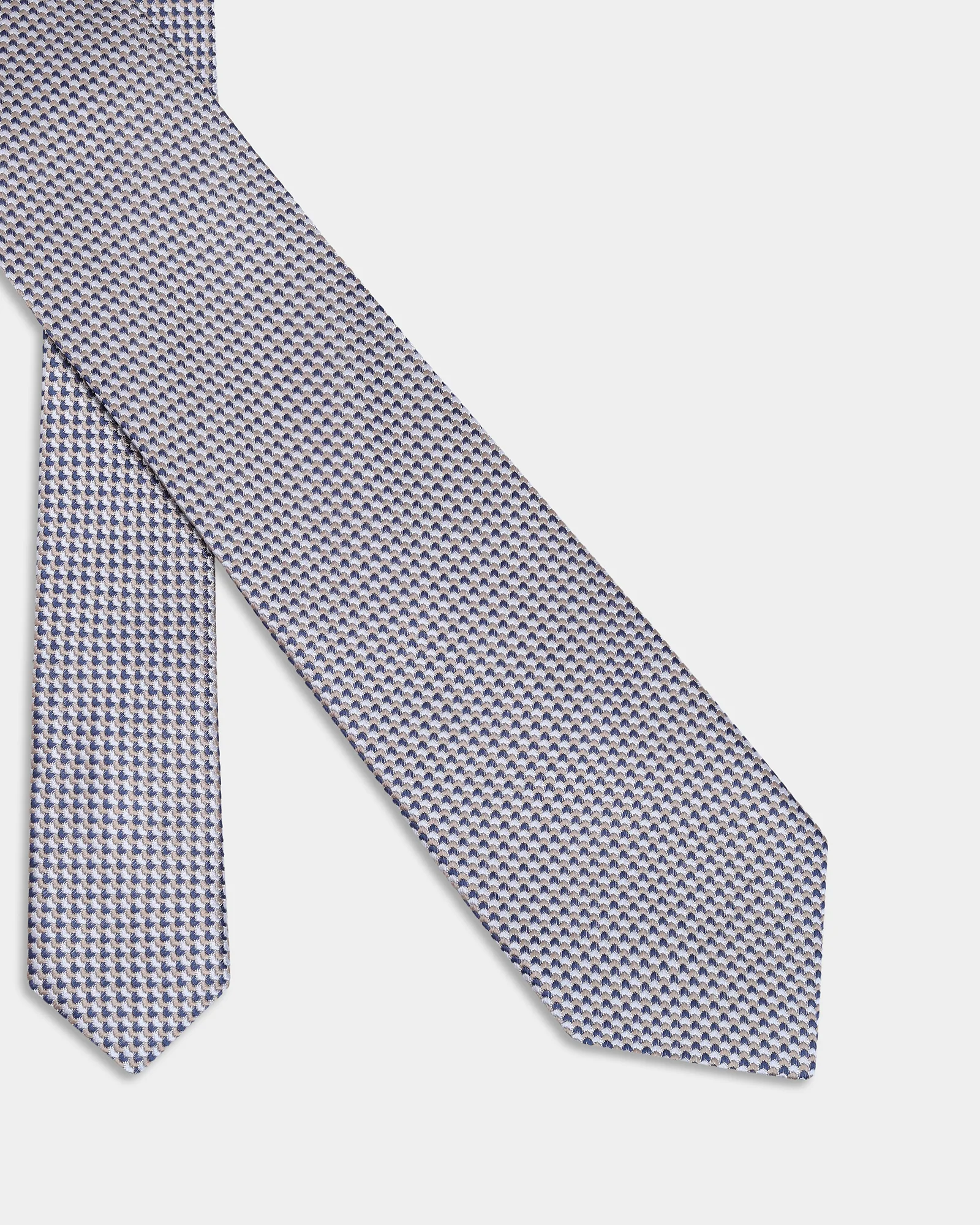 Grey Silk Jacquard Tie - Alba - Image 2