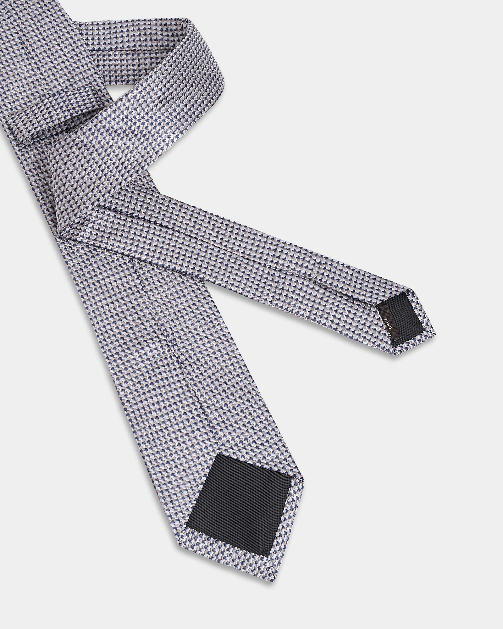 Grey Silk Jacquard Tie - Alba - Image 3