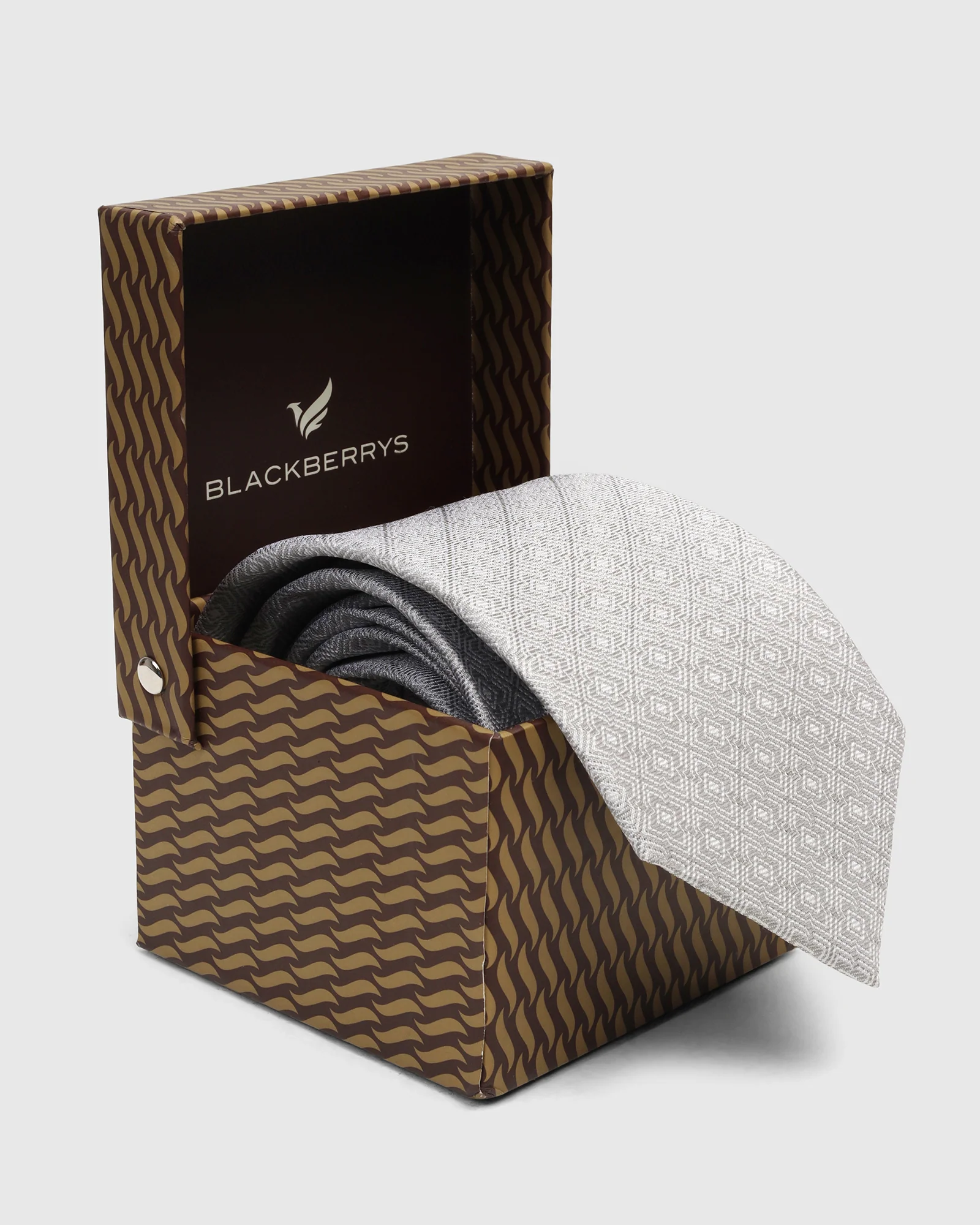 Grey Silk Jacquard Tie - Wigger - Image 6