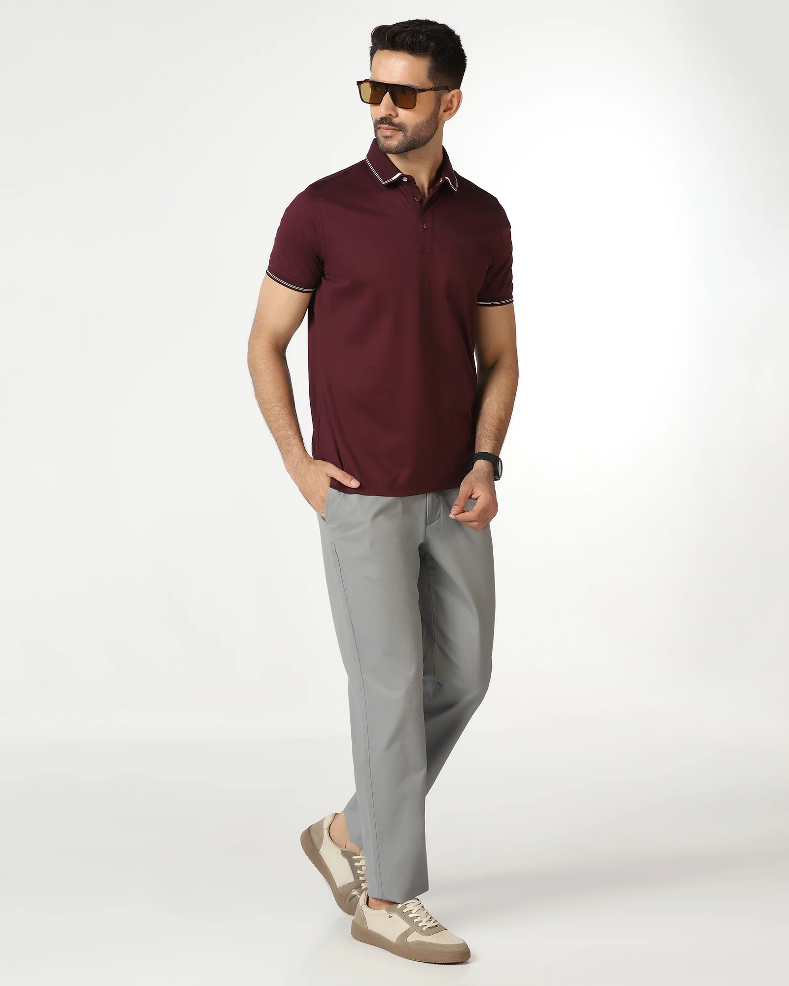Grey Solid Khakis - Mario - Image 5