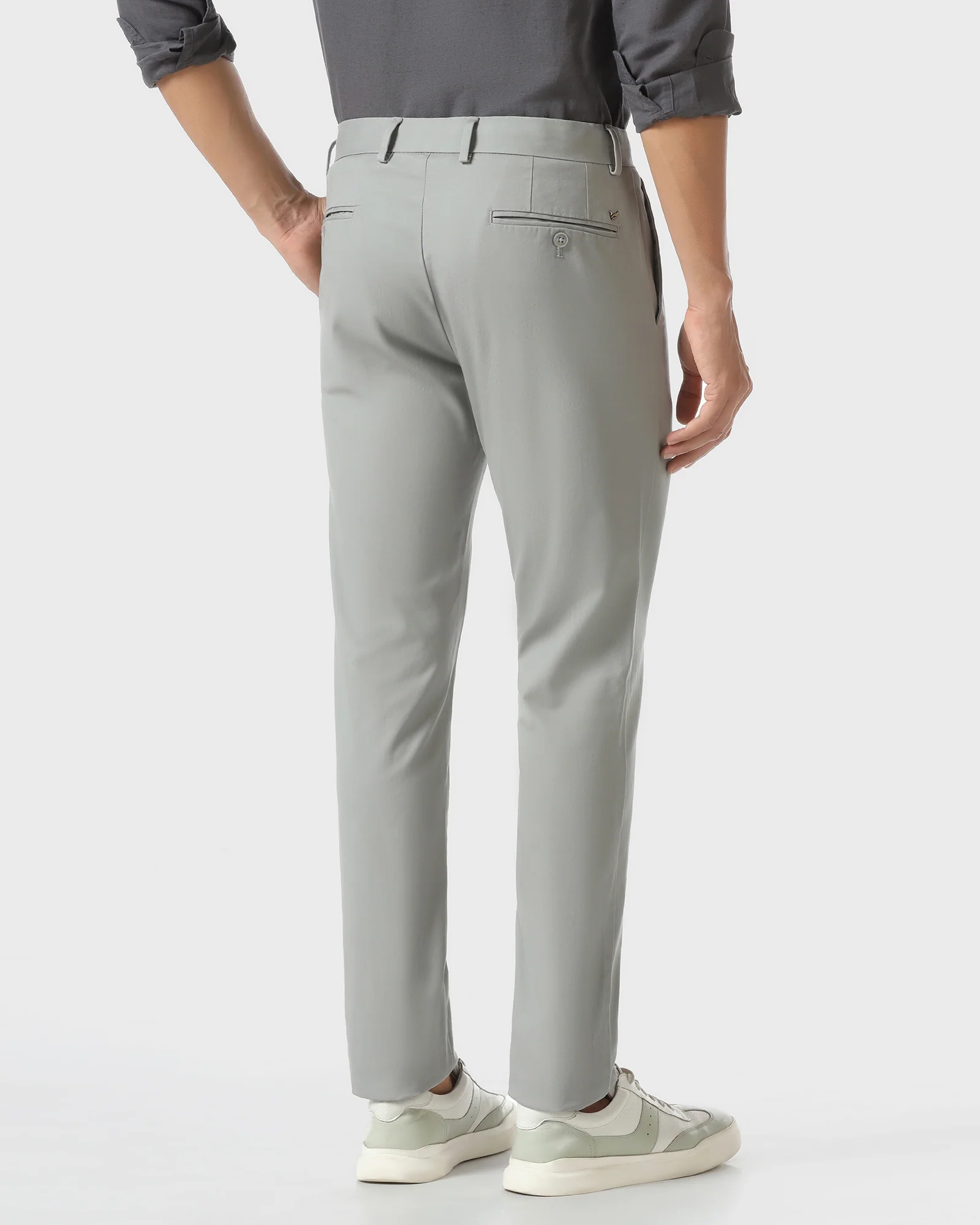 Grey Solid Khakis - Mario - Image 2