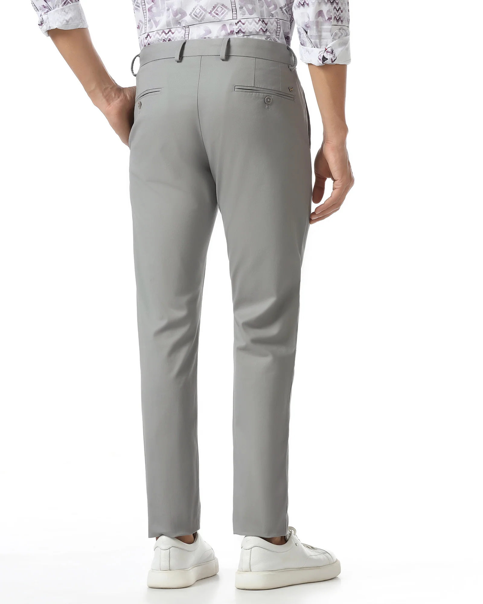 Grey Solid Khakis - Mario - Image 2