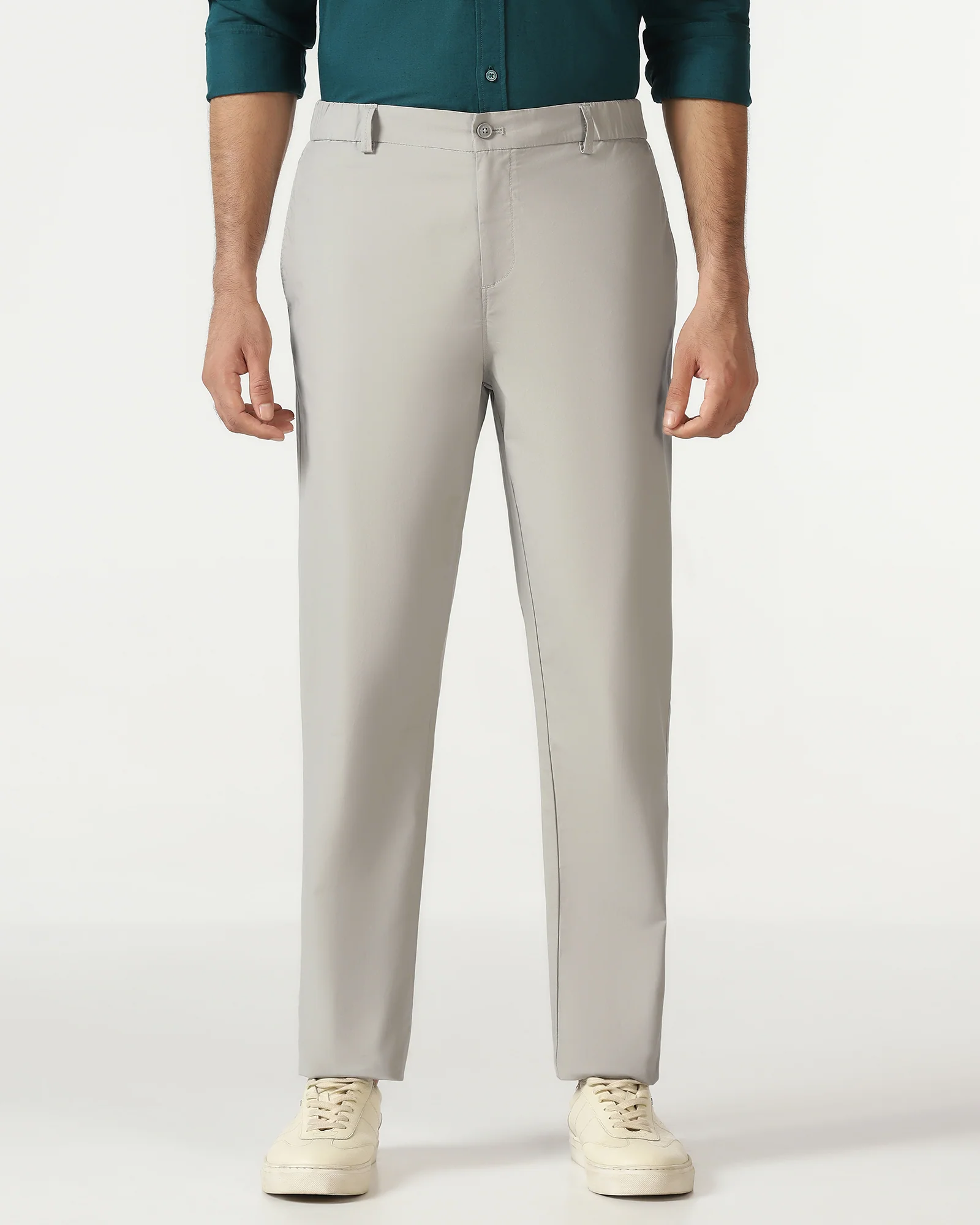 Grey Solid Khakis - Taurus - Image 3