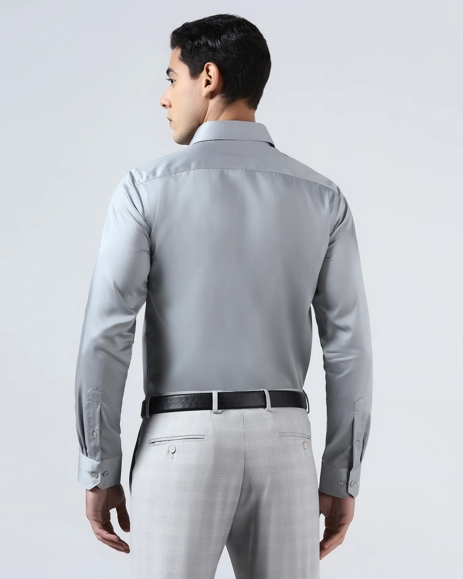 Grey Solid Shirt - Roger - Image 2