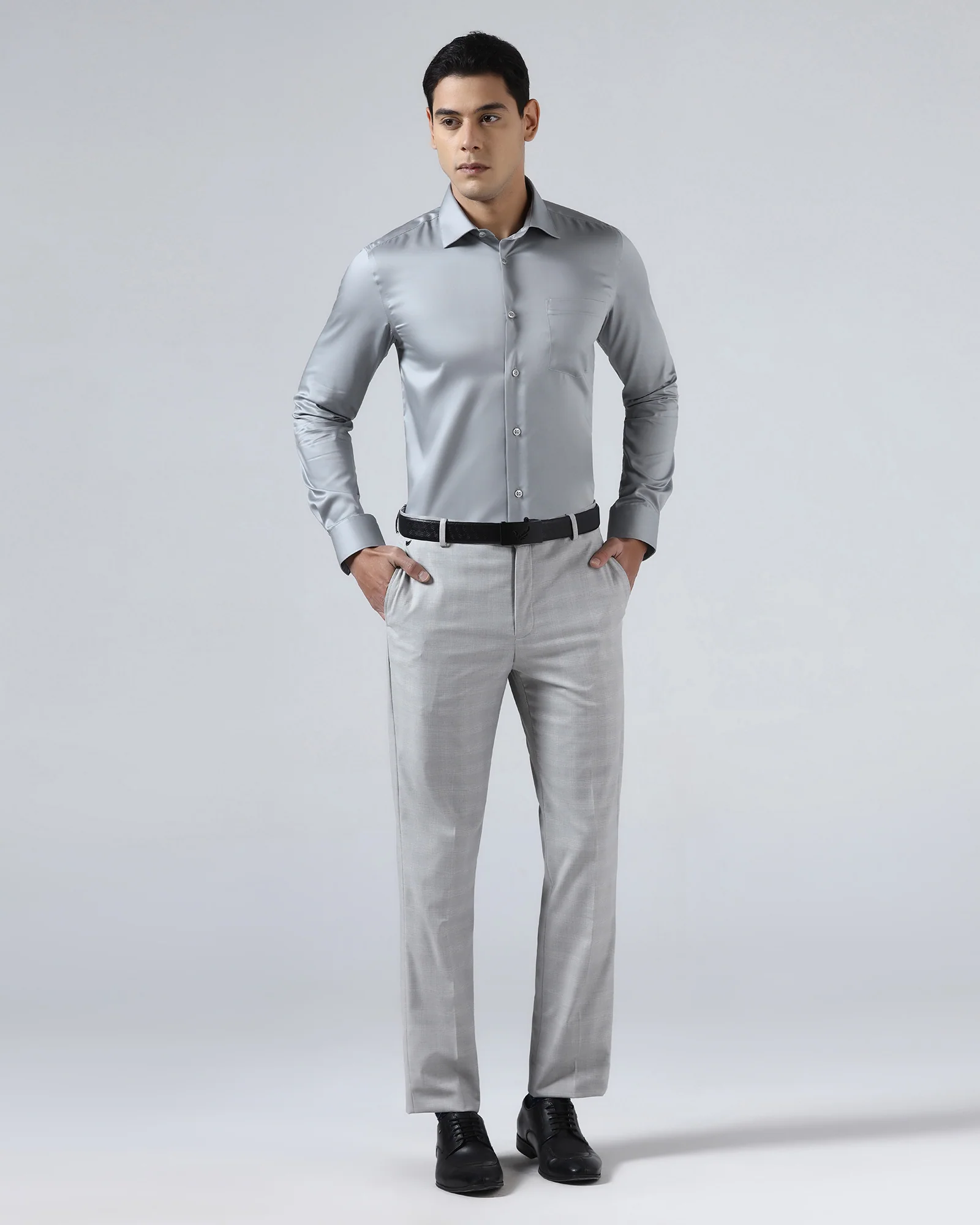 Grey Solid Shirt - Roger - Image 3