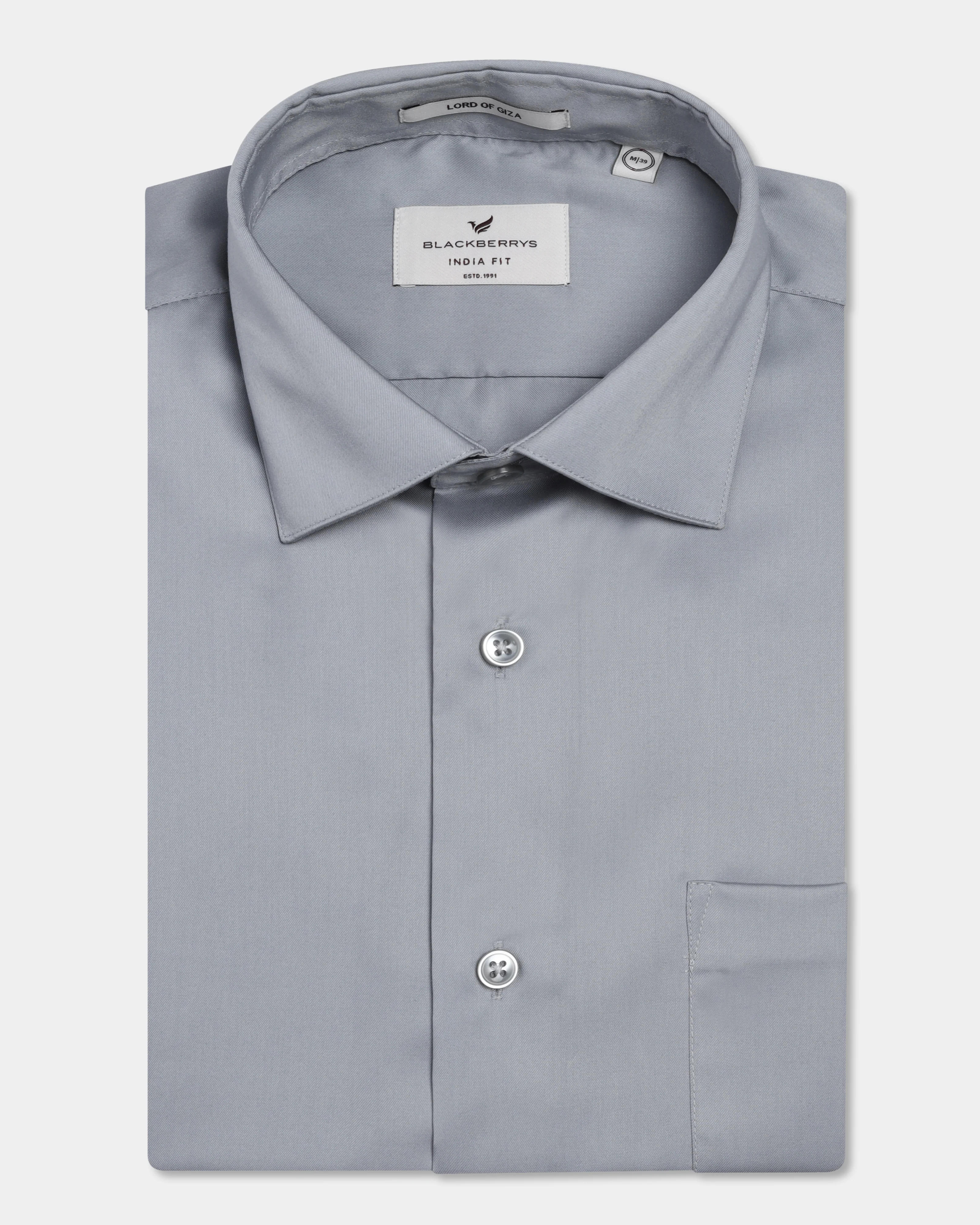 Grey Solid Shirt - Roger - Image 5
