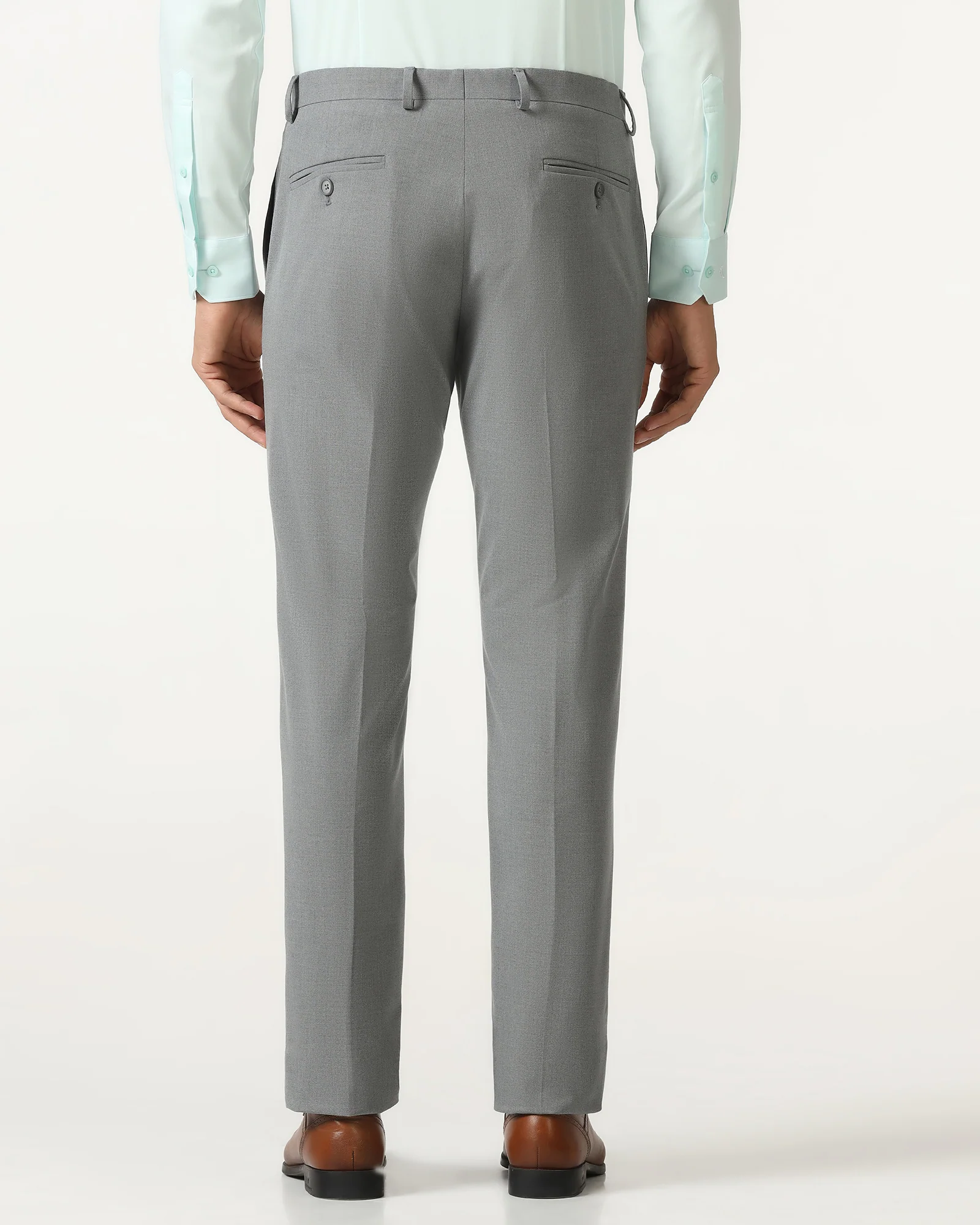 Grey Solid Trouser - Conor - Image 2