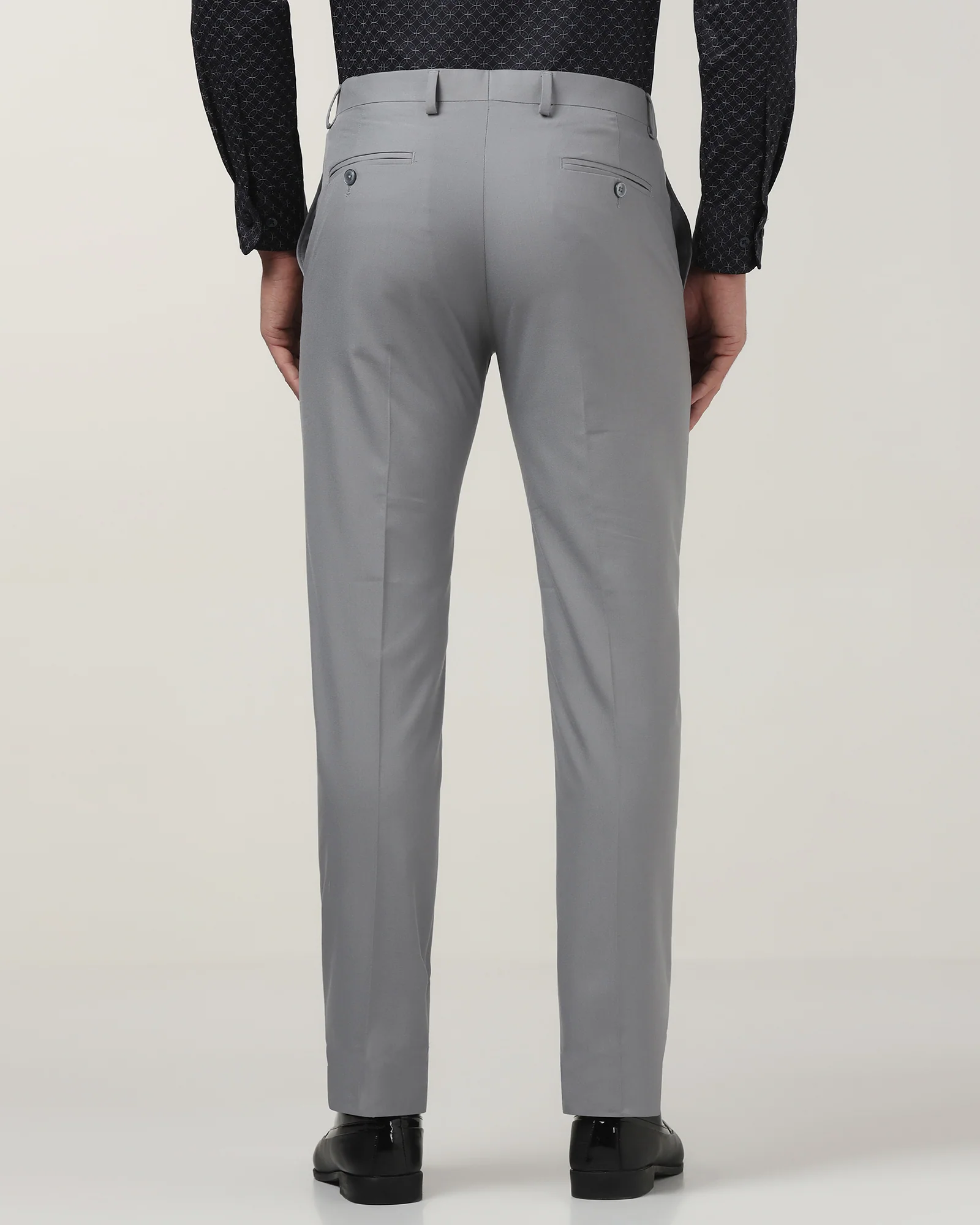 Grey Solid Trouser - Luis - Image 2
