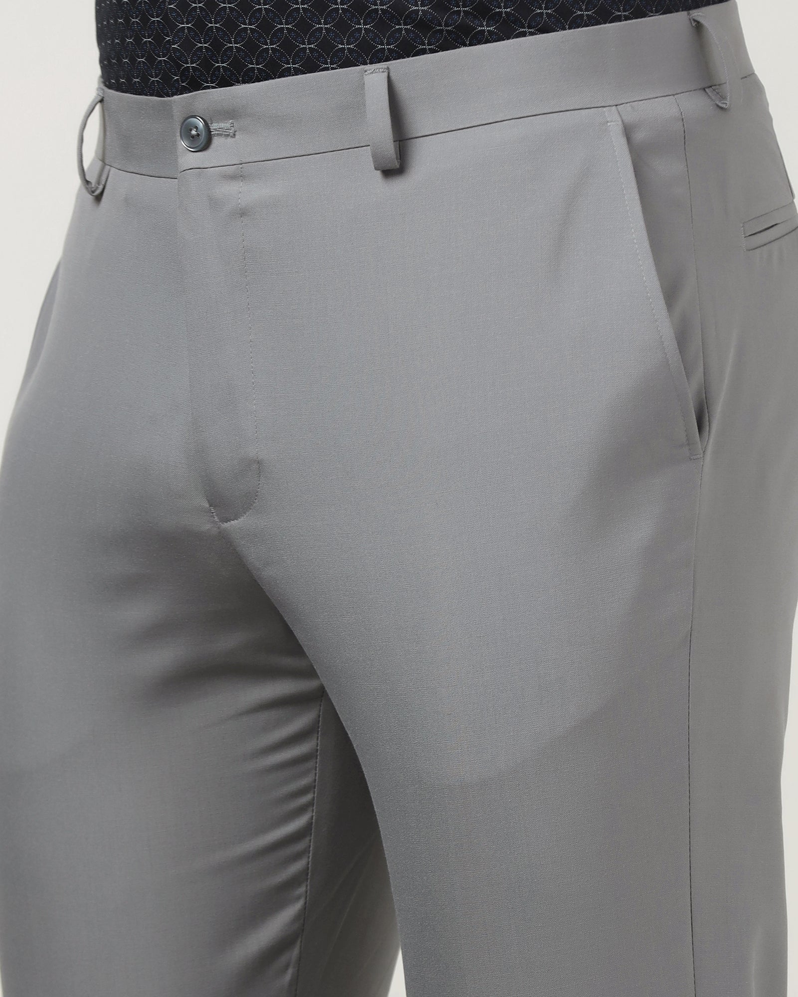 Grey Solid Trouser - Luis - Image 4