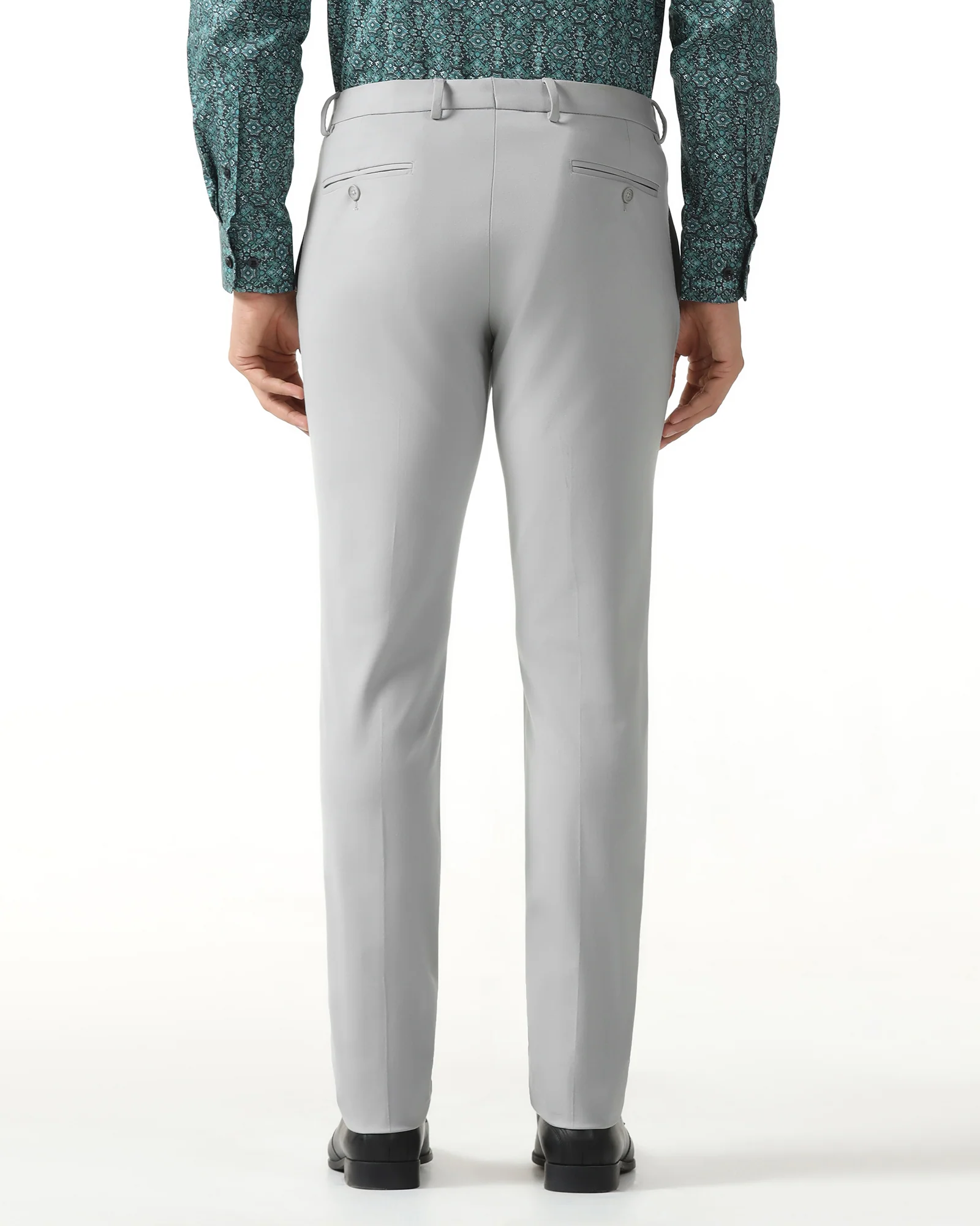 Grey Solid Trouser - Oak - Image 2