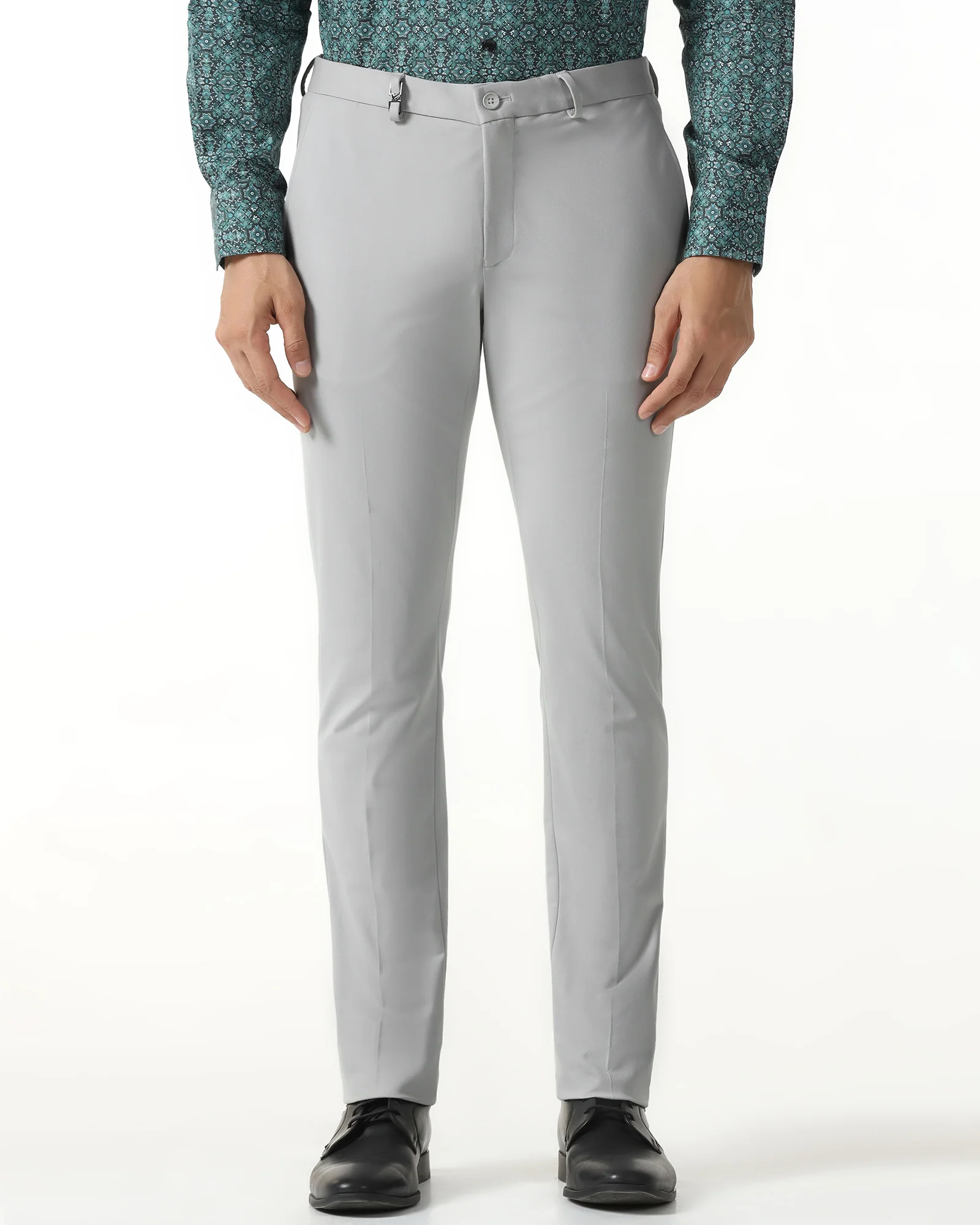 Grey Solid Trouser - Oak - Image 3