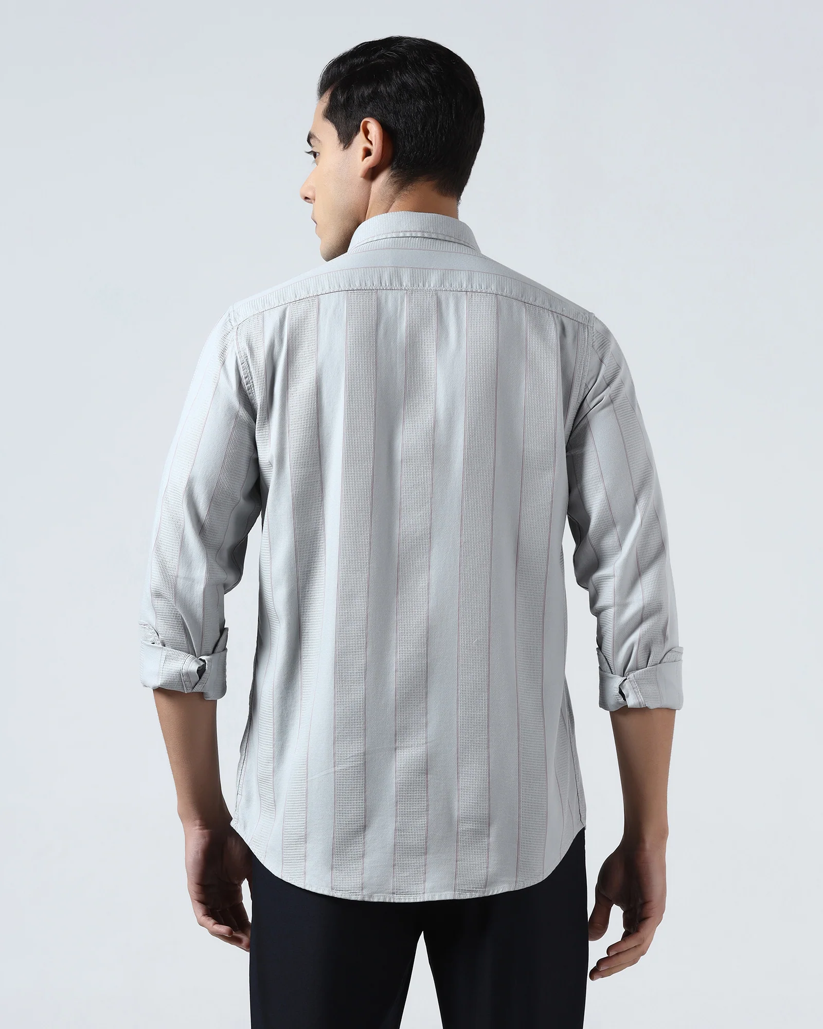 Grey Stripe Shirt - Sabel - Image 2
