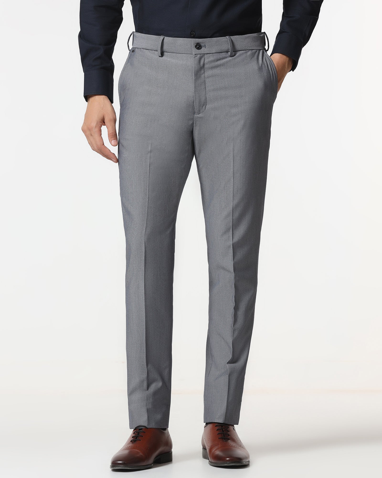 Grey Technowaist Textured Trouser - Smirnoff - Image 3