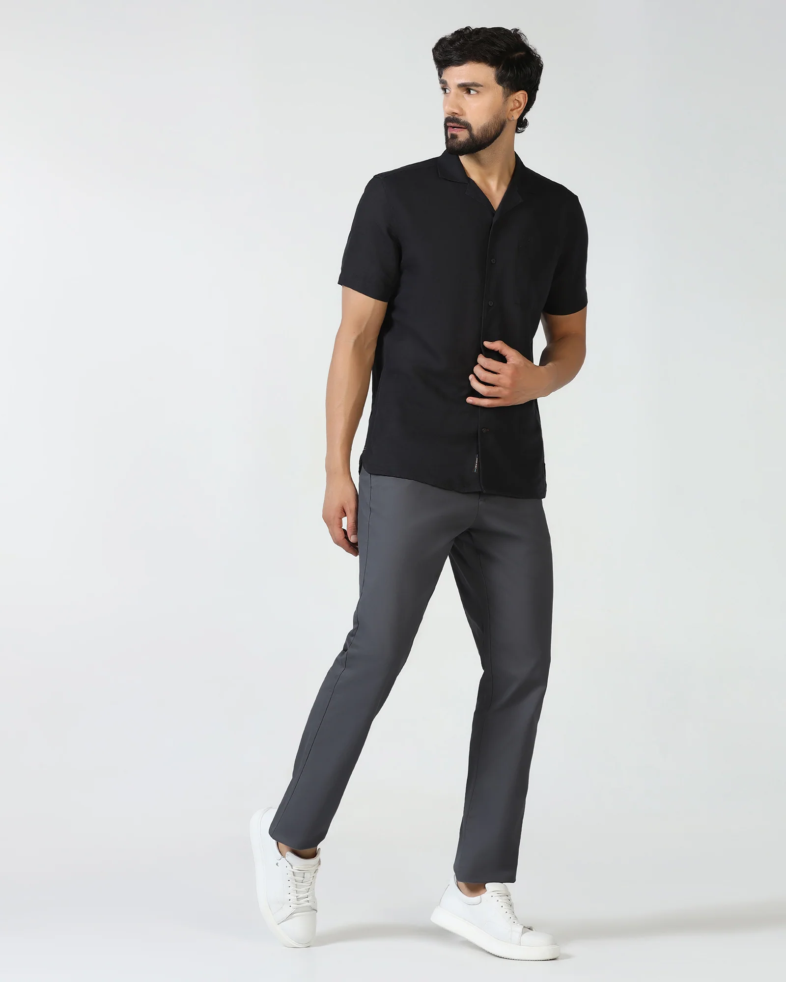 Grey Textured Khakis - Murray