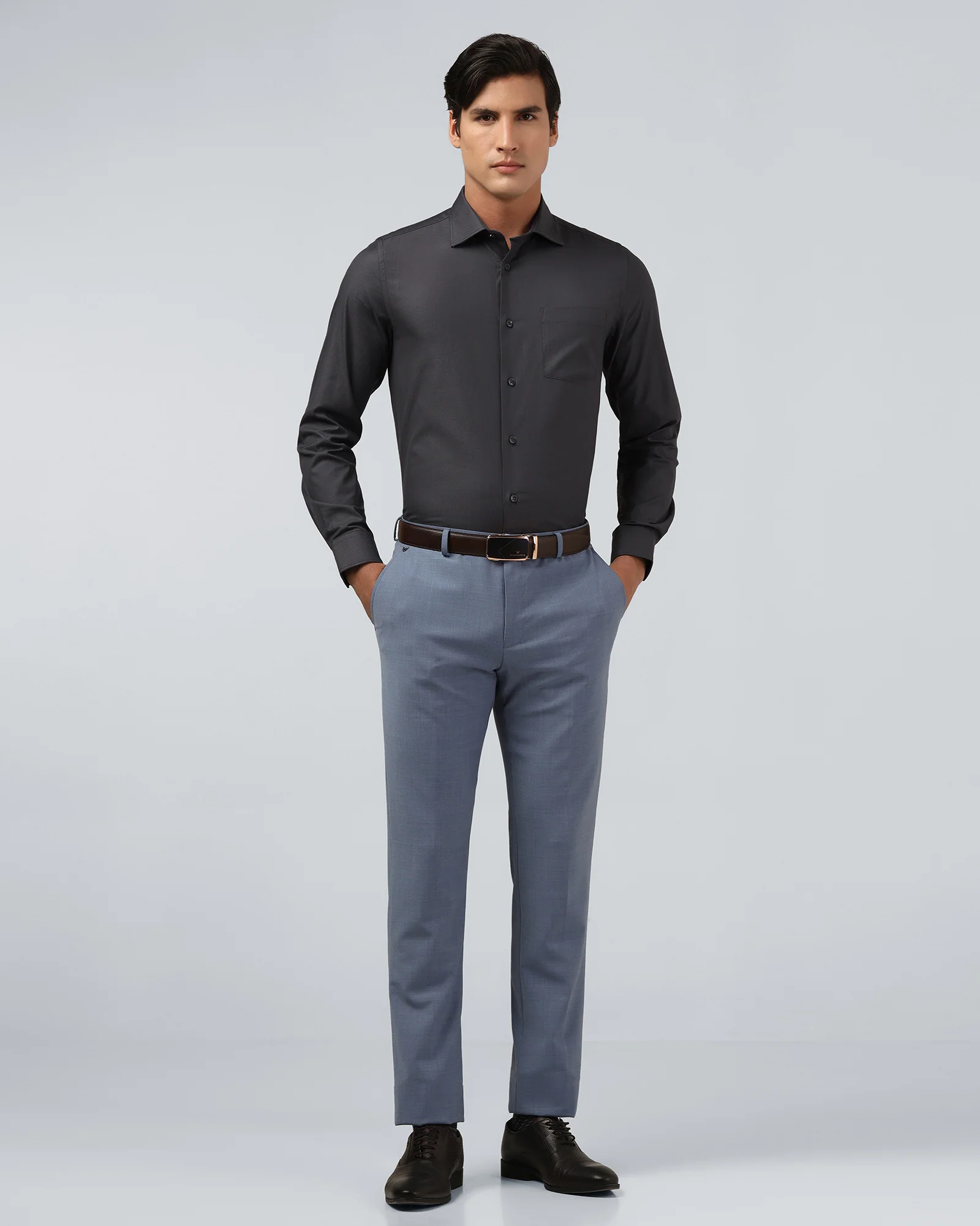Grey Textured Shirt - Magnus - Image 3
