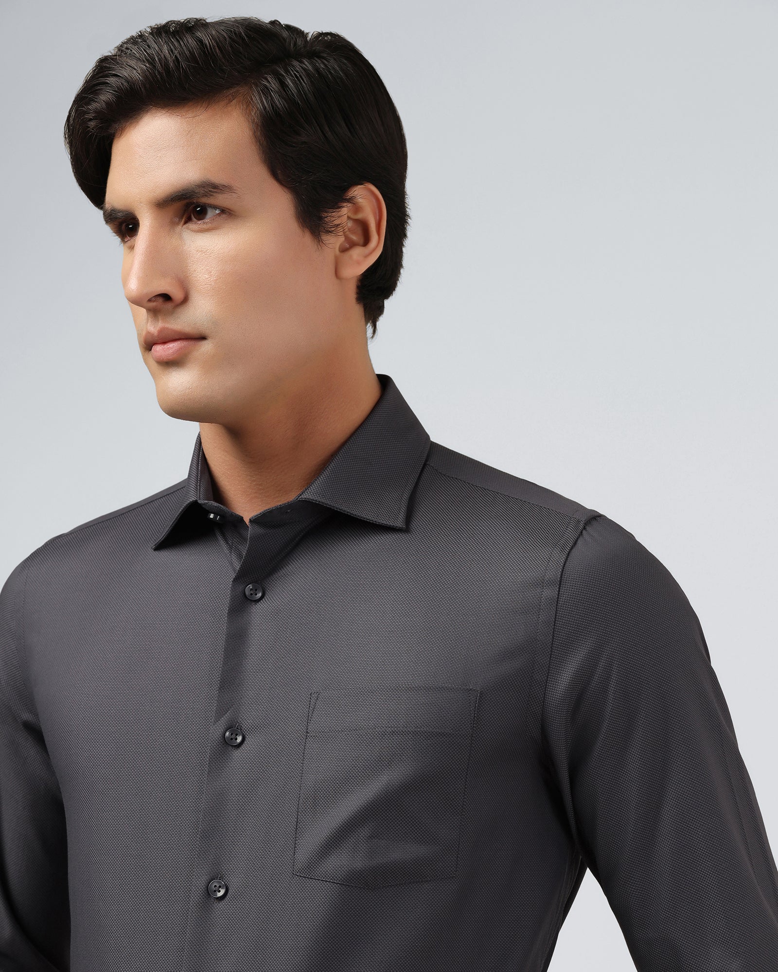 Grey Textured Shirt - Magnus - Image 4