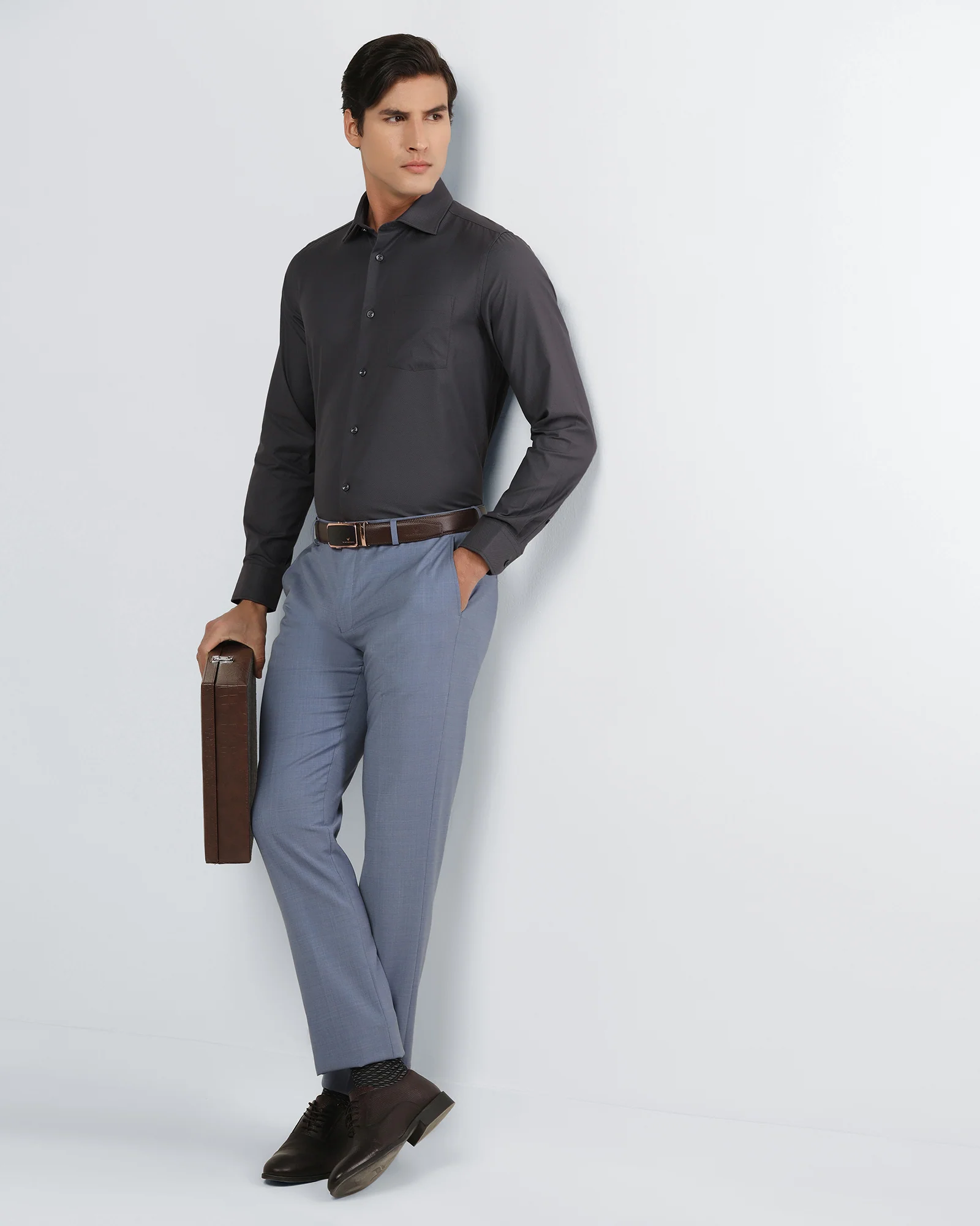 Grey Textured Shirt - Magnus - Image 7