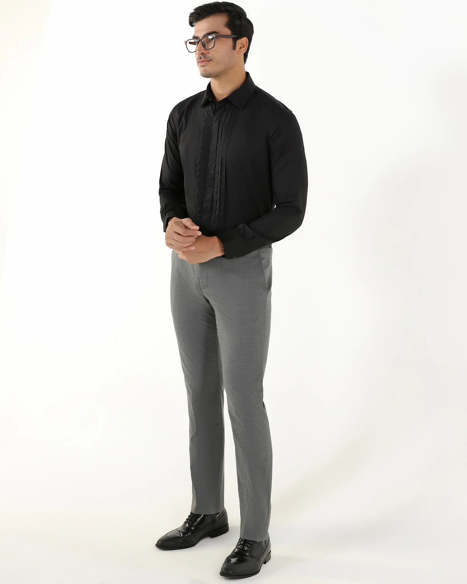 Grey Textured Trouser - Barrel - Image 7