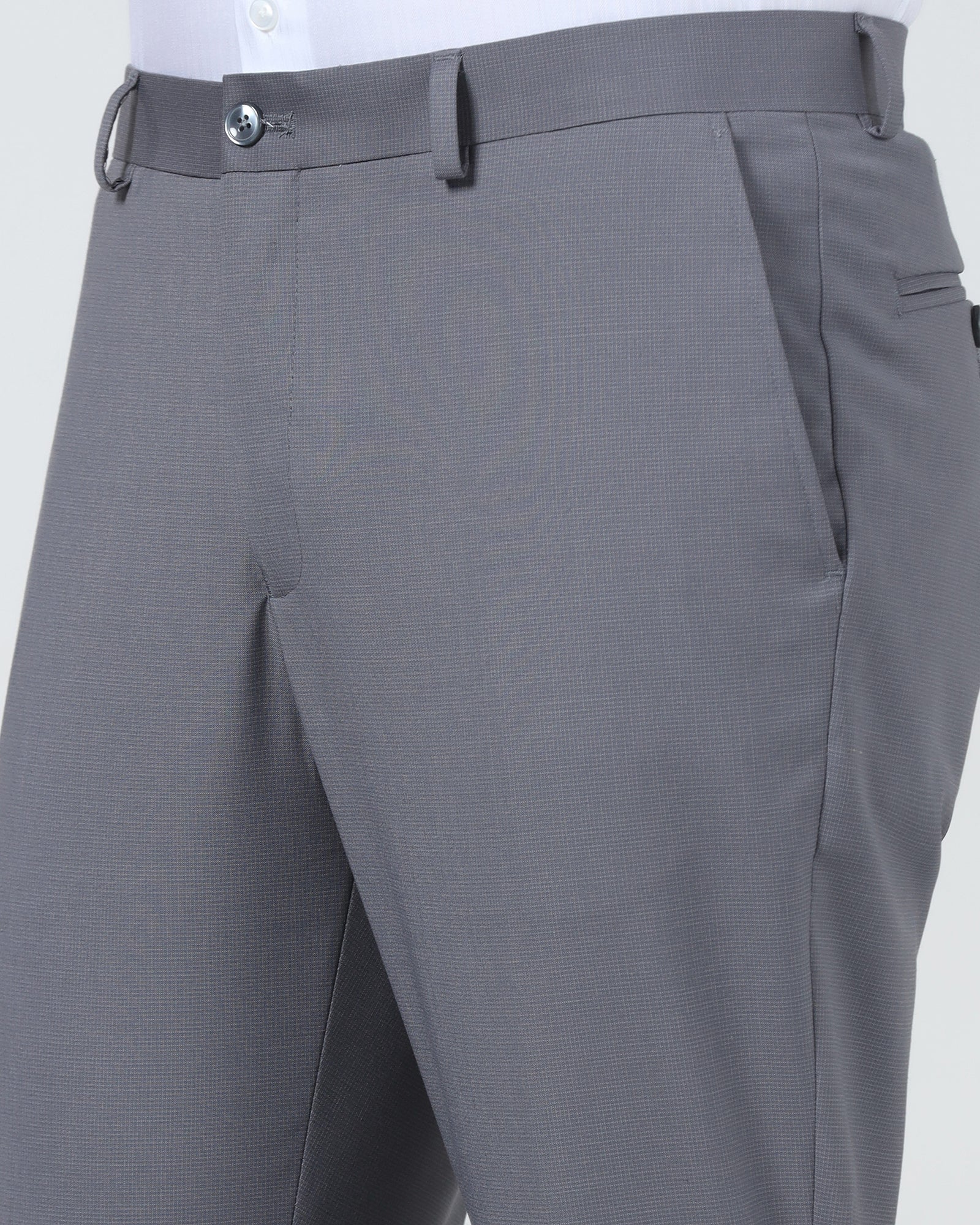 Grey Textured Trouser - Bernardo - Image 4