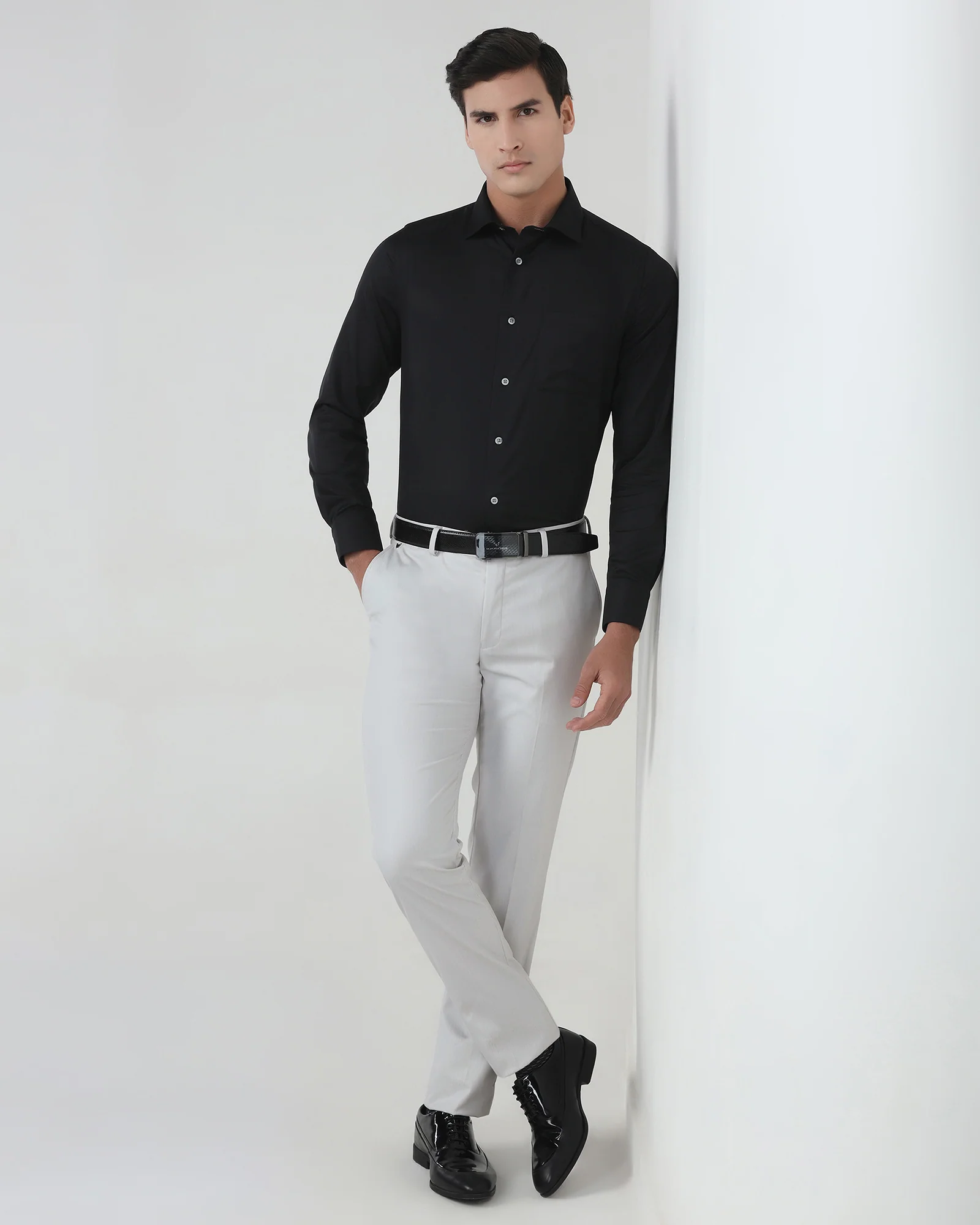 Grey Textured Trouser - Kylian - Image 7