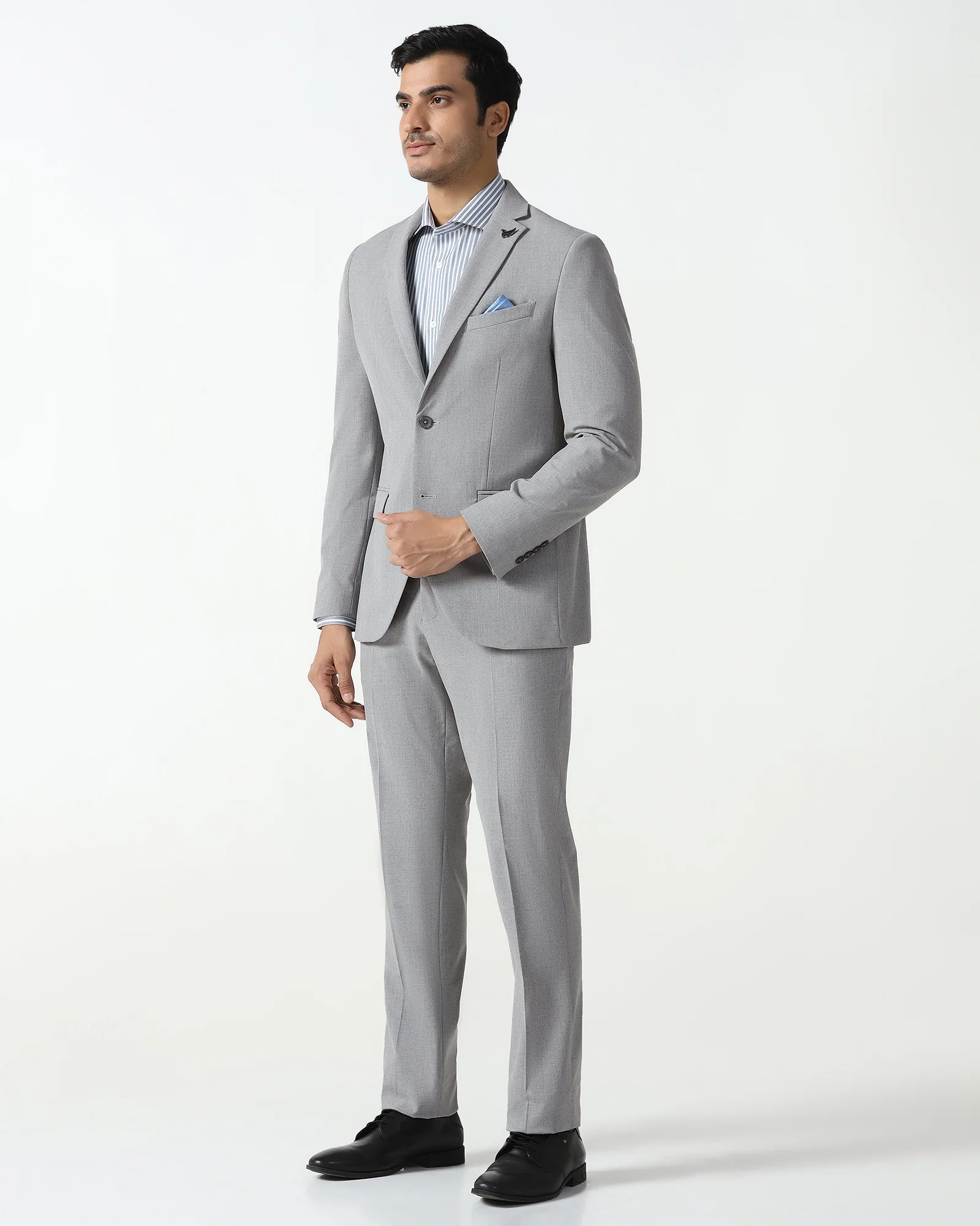 Must Haves Grey Two Piece Solid Suit - Jerret - Image 3