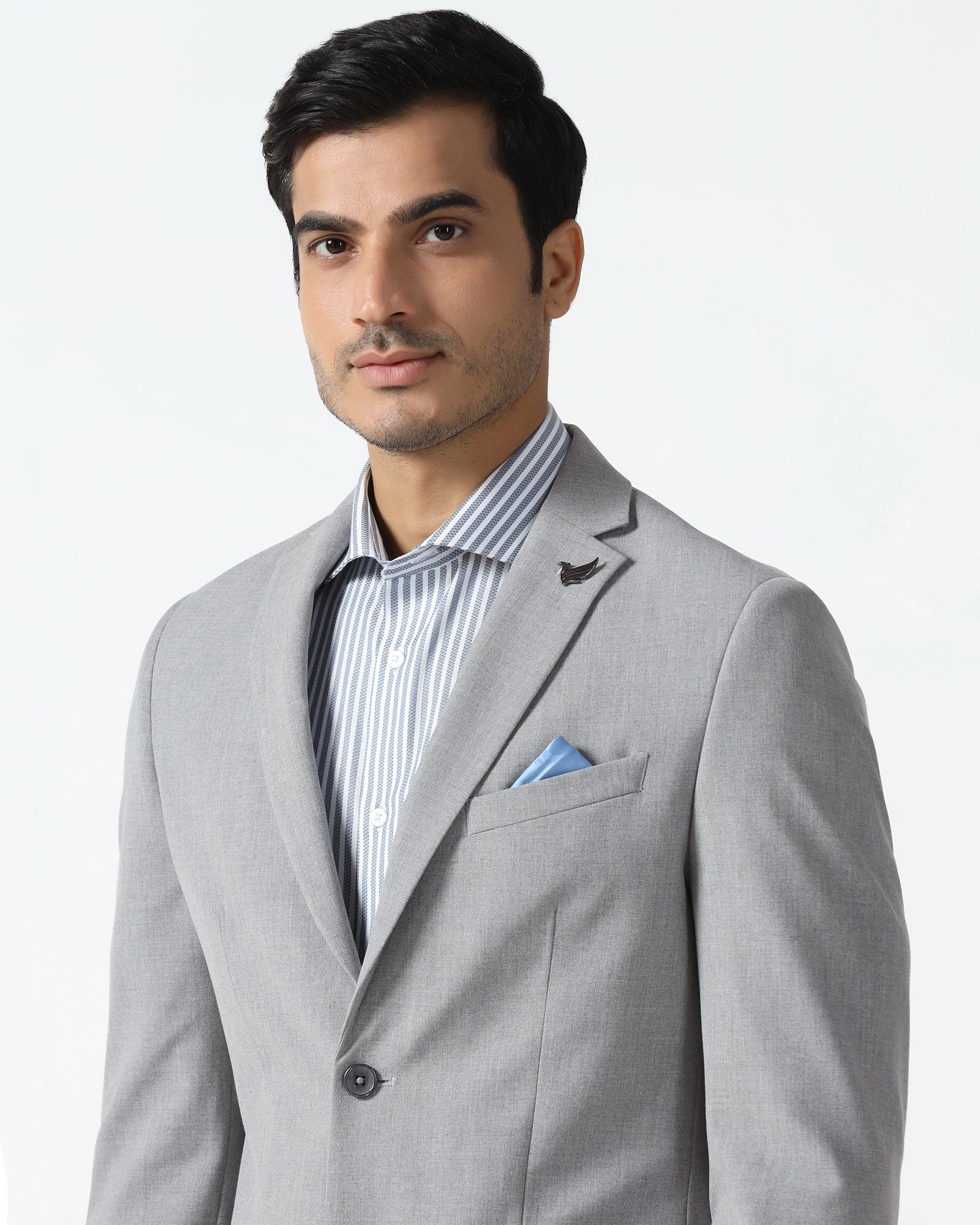 Must Haves Grey Two Piece Solid Suit - Jerret - Image 4