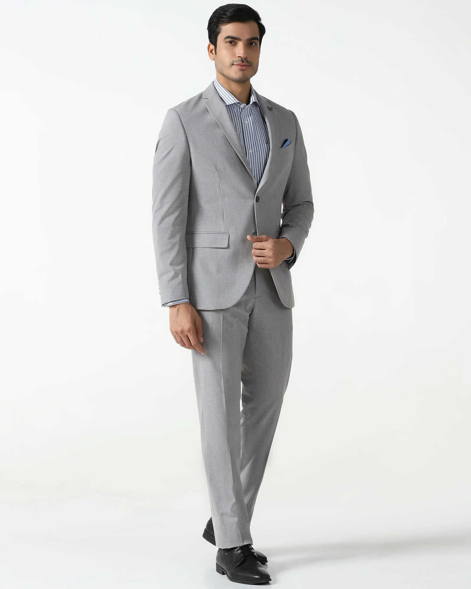 Must Haves Grey Two Piece Solid Suit - Jerret - Image 5