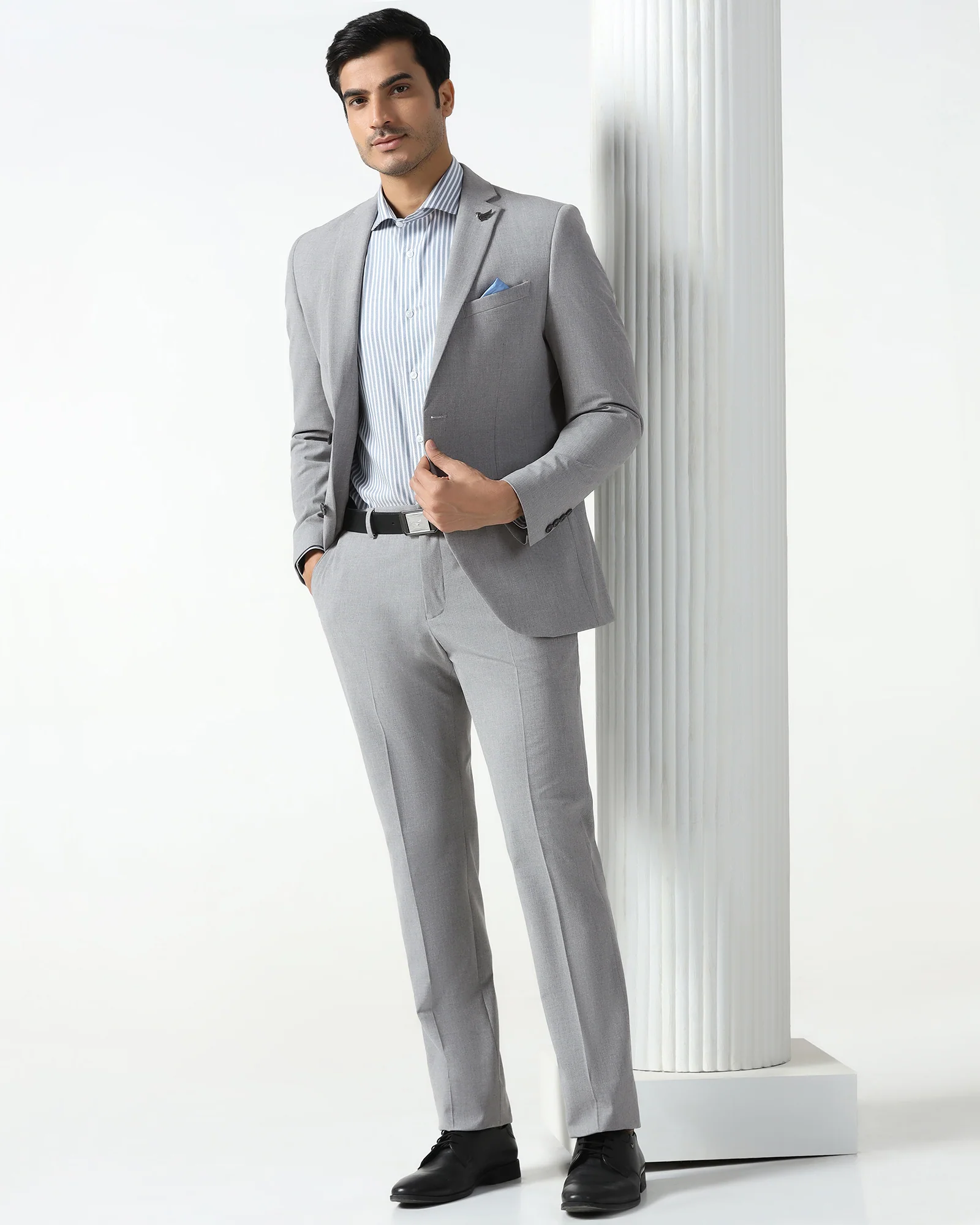 Must Haves Grey Two Piece Solid Suit - Jerret - Image 8