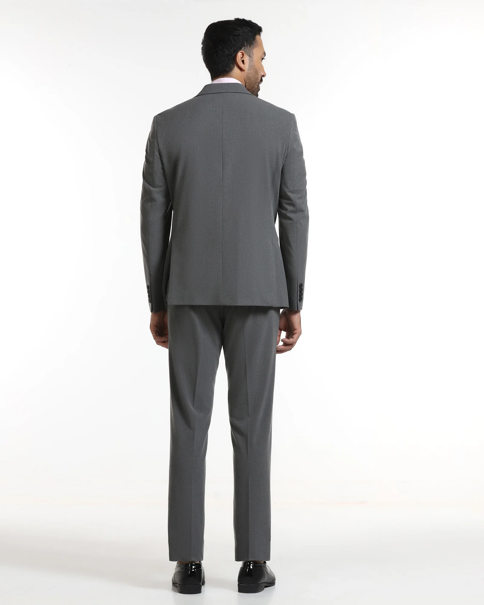 Grey Two Piece Solid Suit - Tenor - Image 2