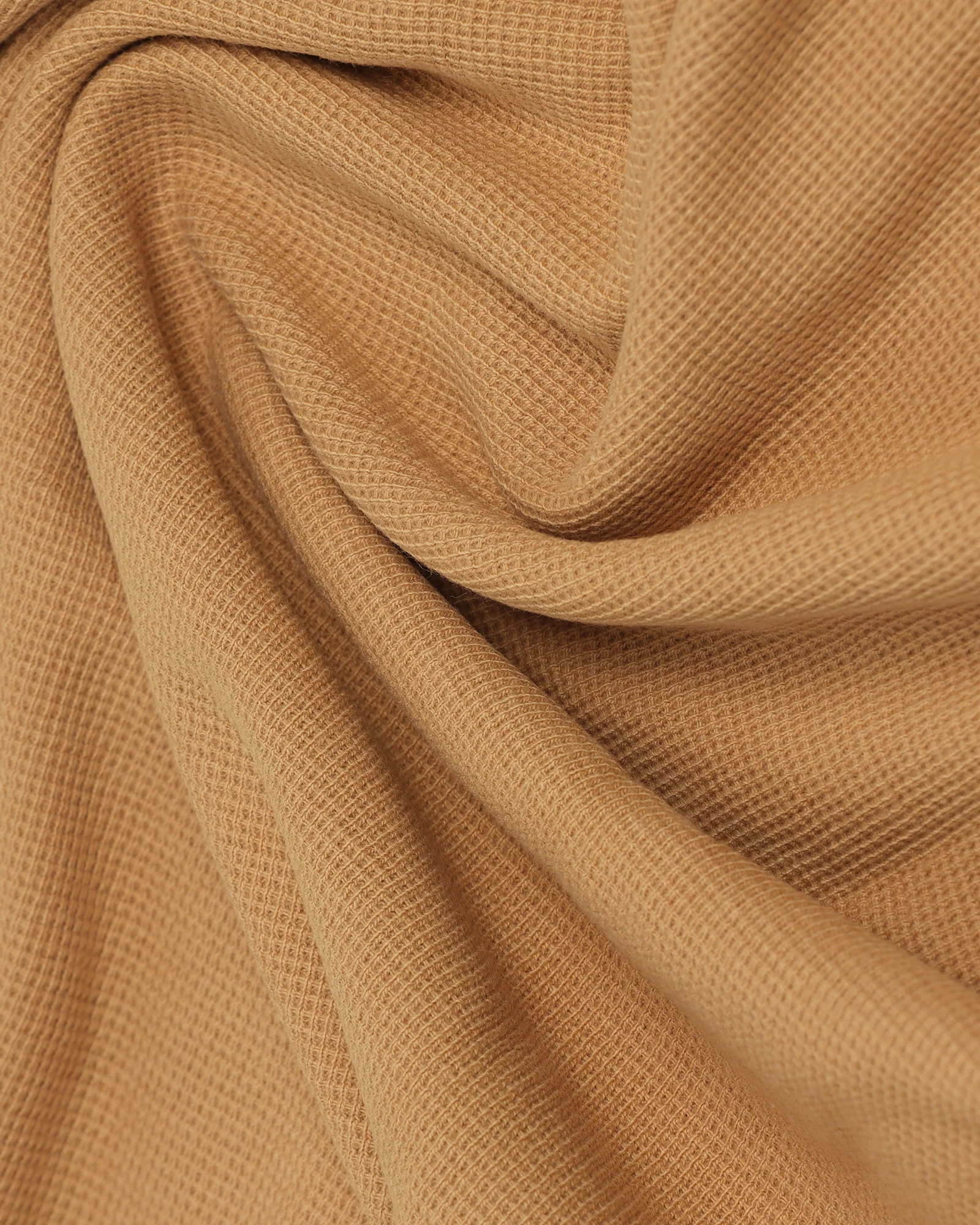 Henley Collar Tan Textured T-Shirt - Clark - Image 6