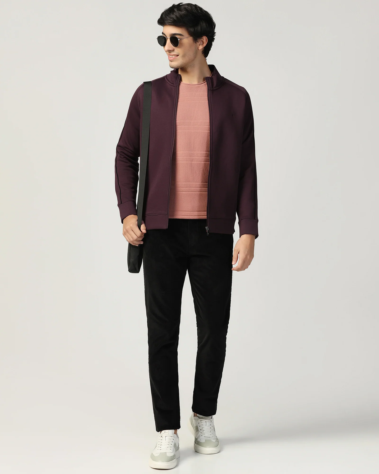 High Neck Fig Solid Sweatshirt - Decy - Image 5