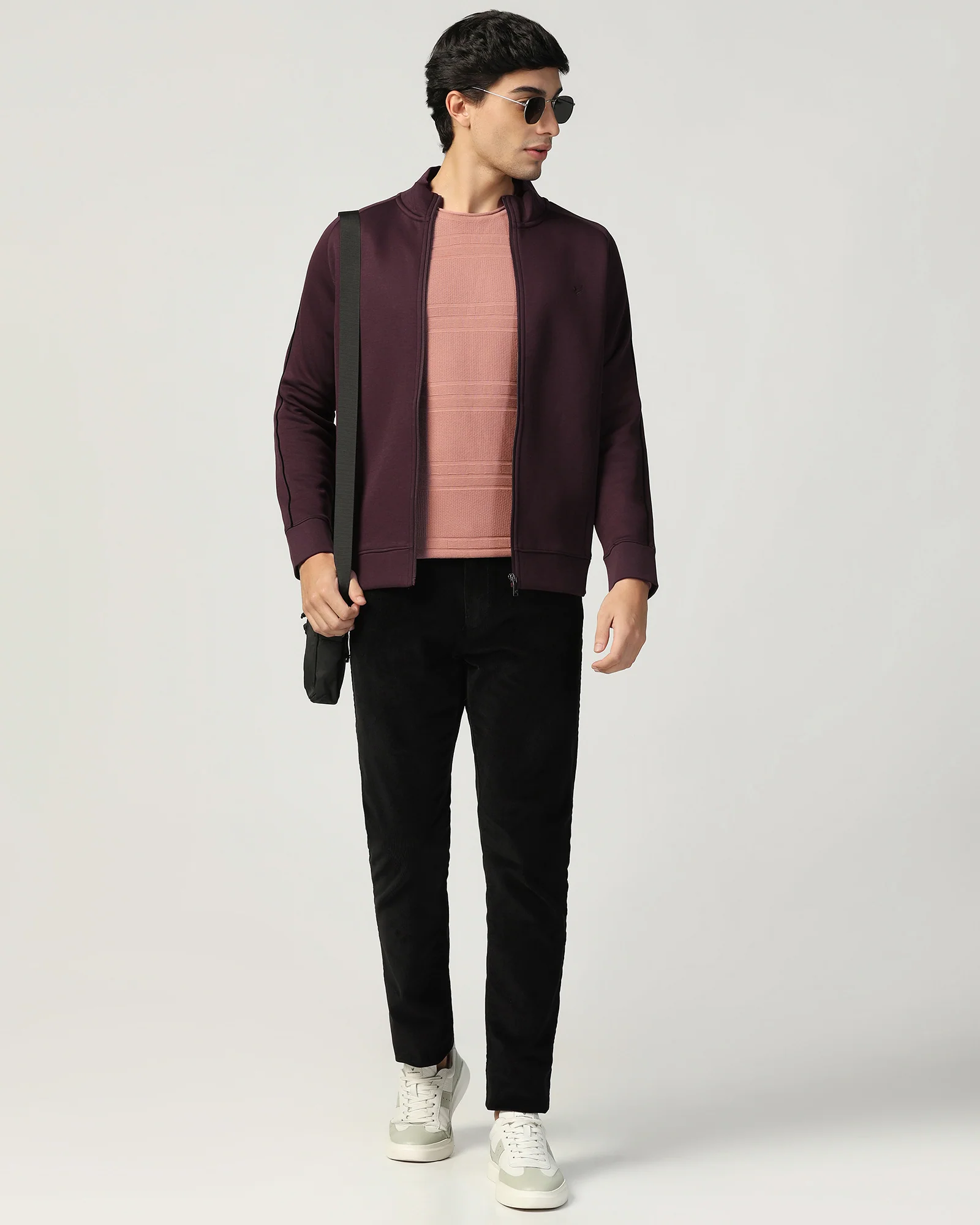 High Neck Fig Solid Sweatshirt - Decy - Image 7
