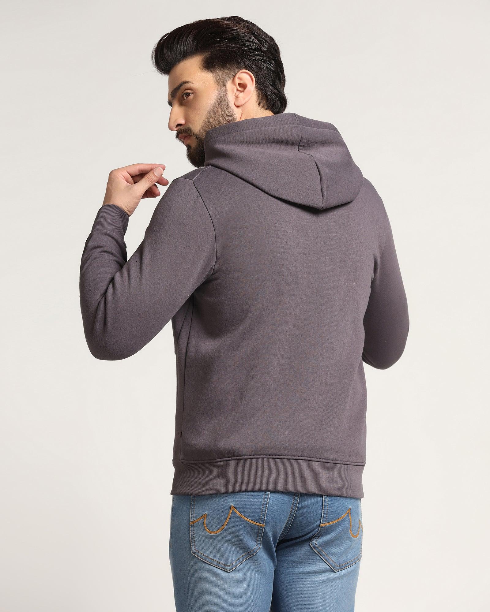 Hoodie Asphalt Grey Printed Sweatshirt - Soul - Image 2