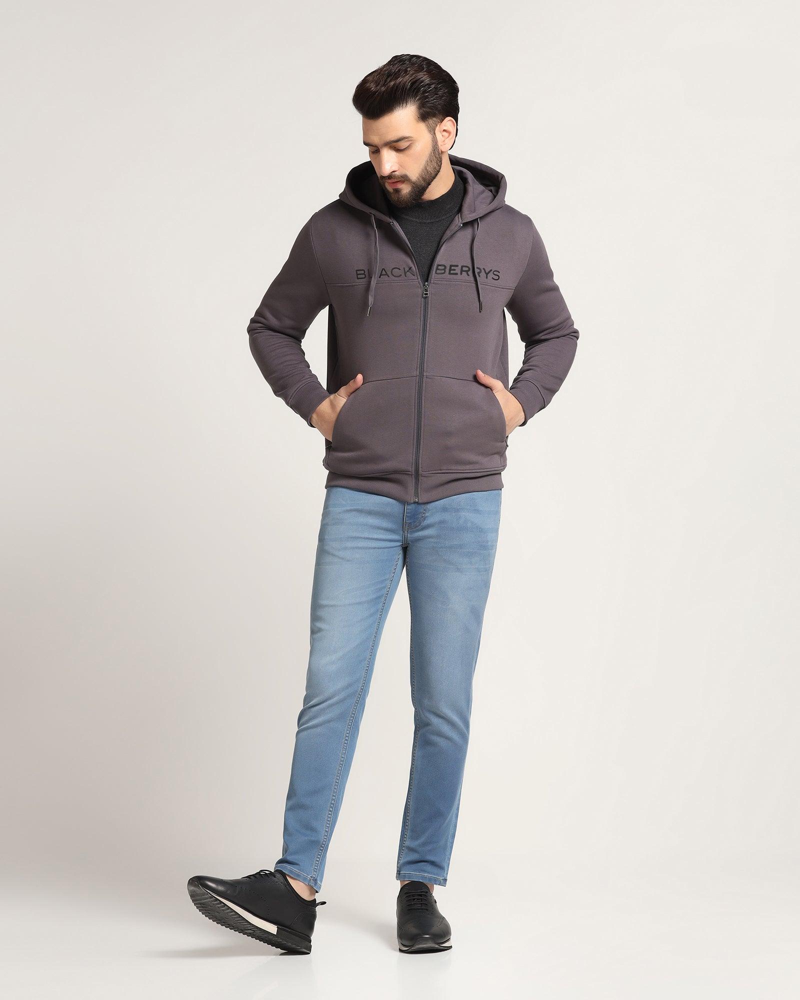 Hoodie Asphalt Grey Printed Sweatshirt - Soul - Image 3